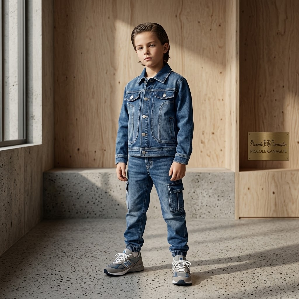 Completo Denim Vintage Figo Style 2066 Grigio