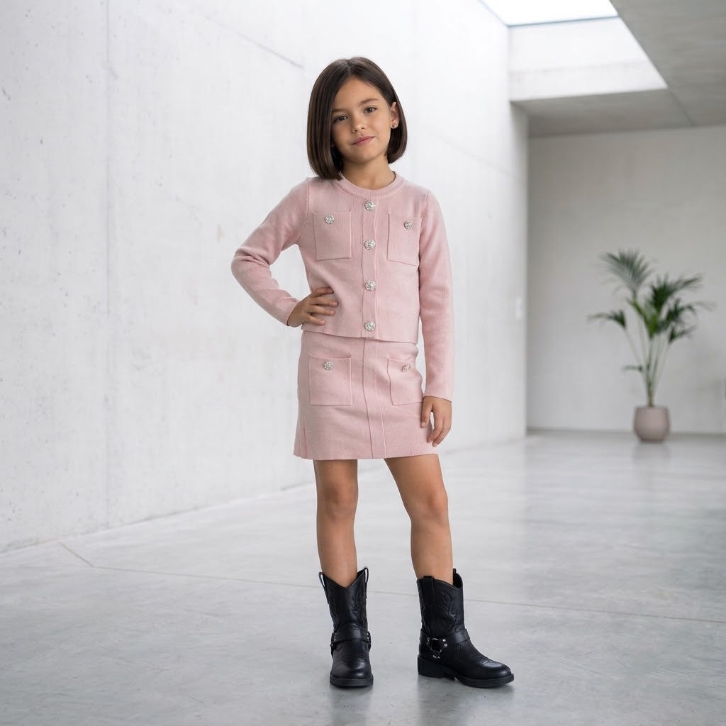 Completo Moon Chic Moda Francese Rosa