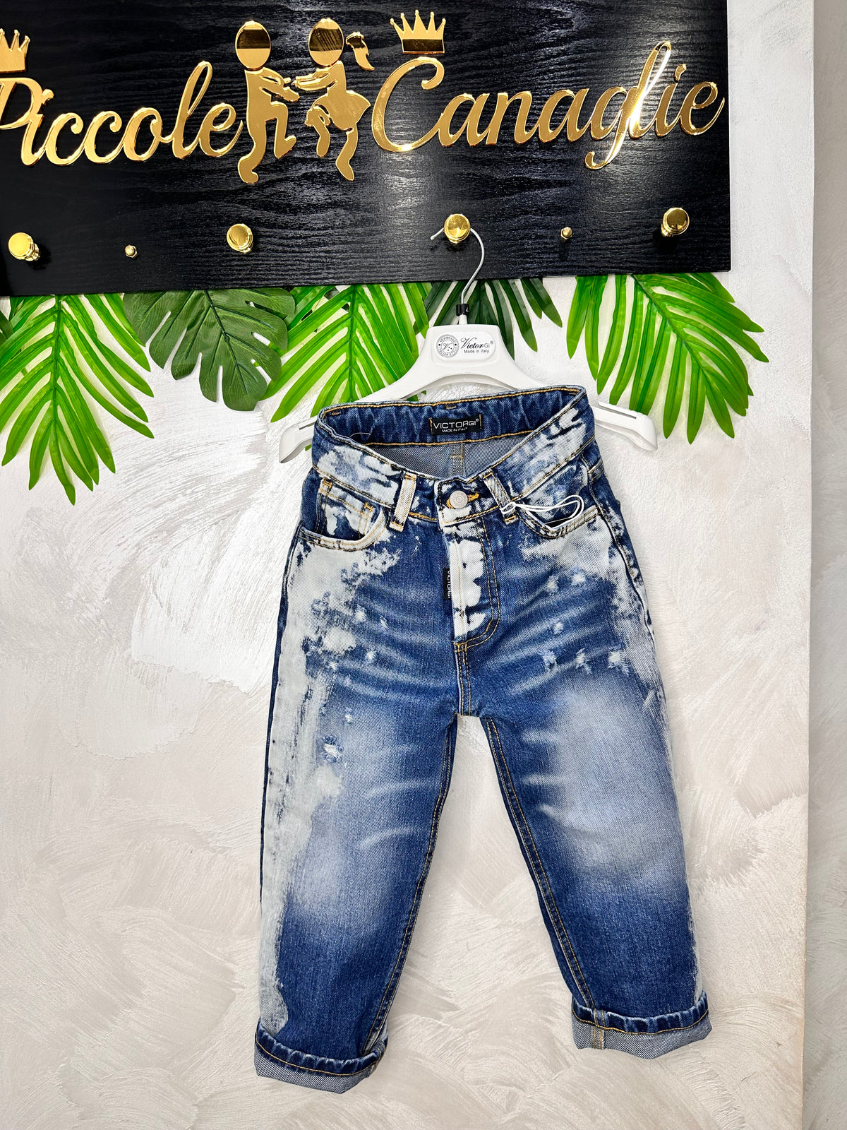 Jeans Moda Slavato Spugnato Vg614