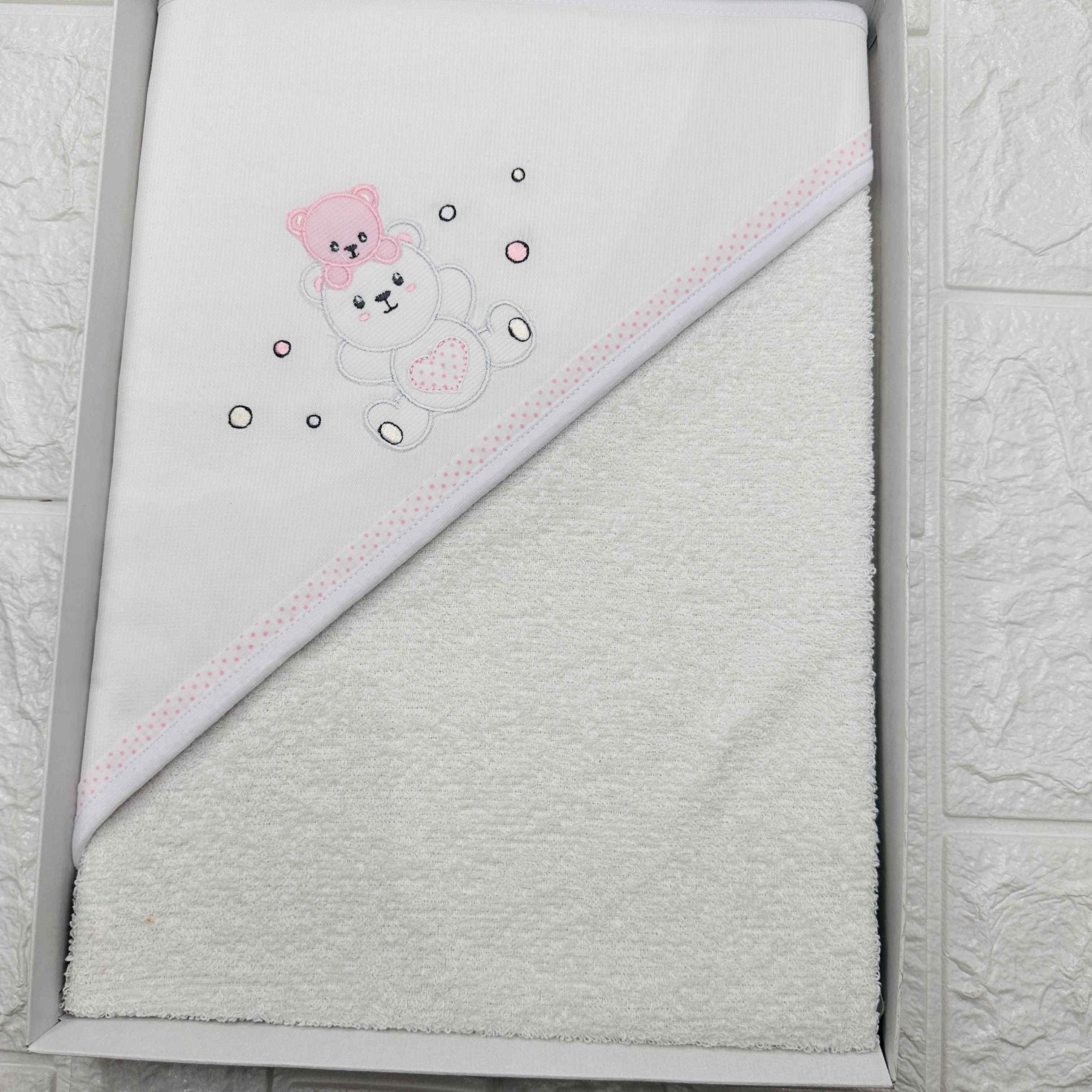 Accappatoio neonata rosa ART AT001148