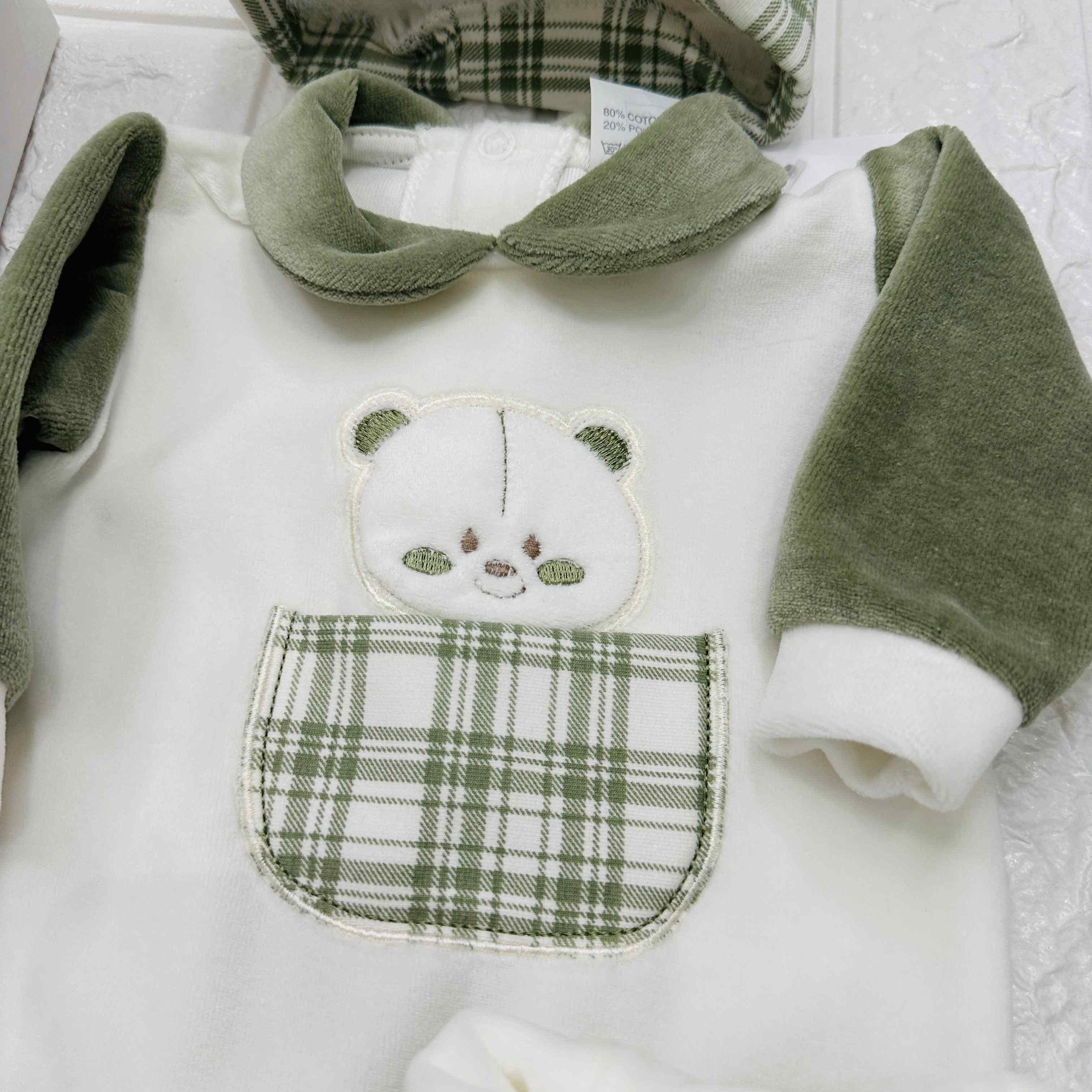 Set Nascita ciniglia orso Quadri verde