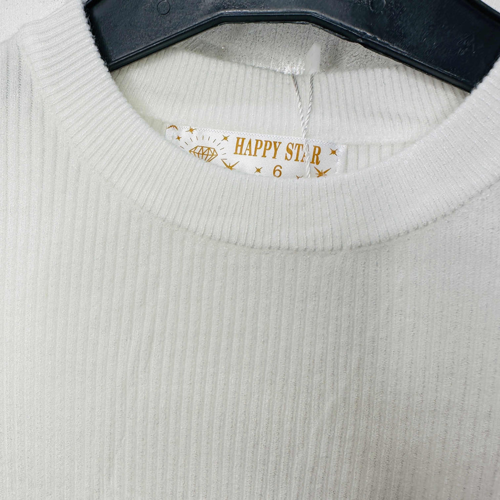 Maglioncino Bimba pendenti bianco