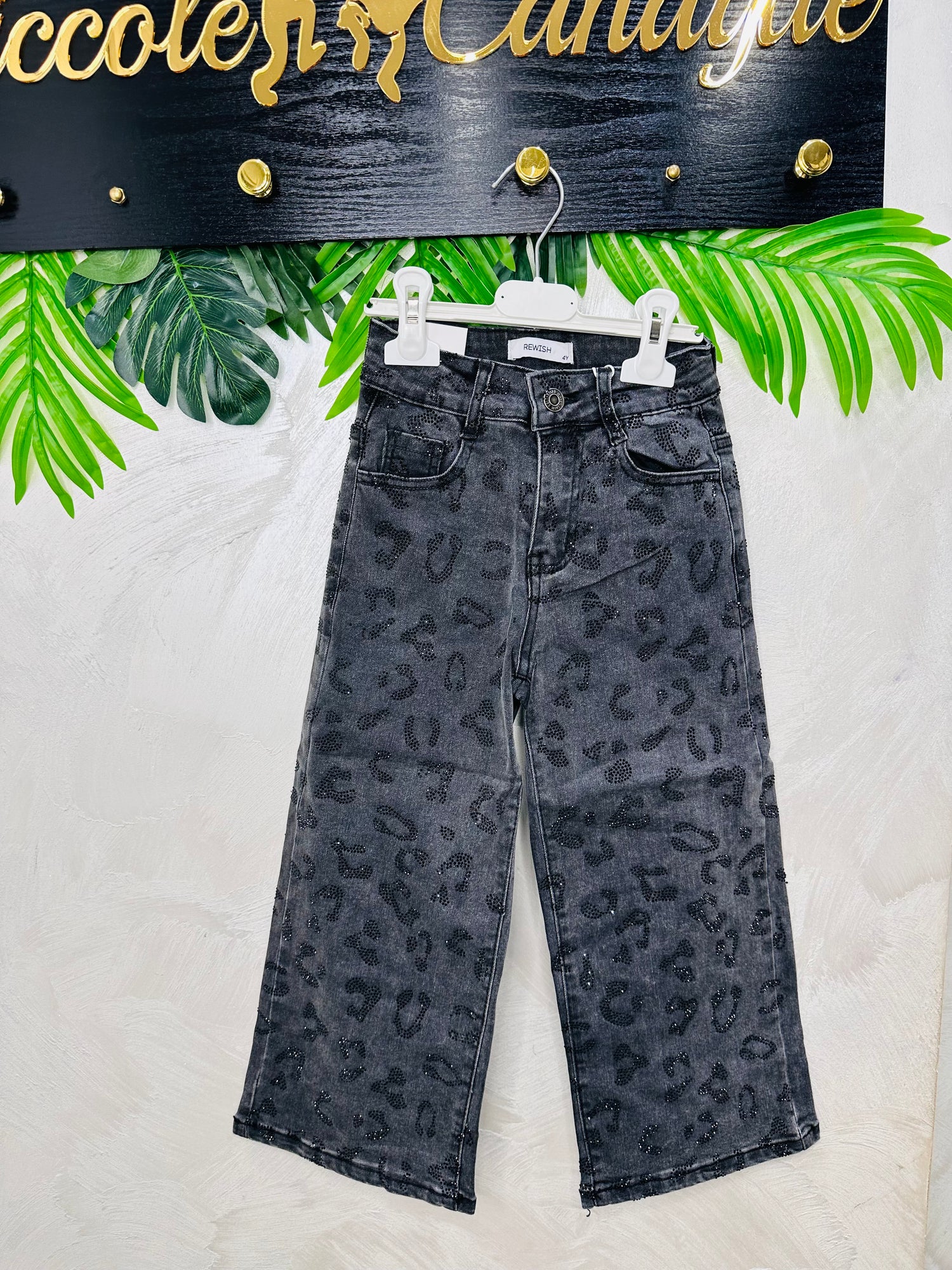 Jeans Animalier Nero Brilla Rw5027