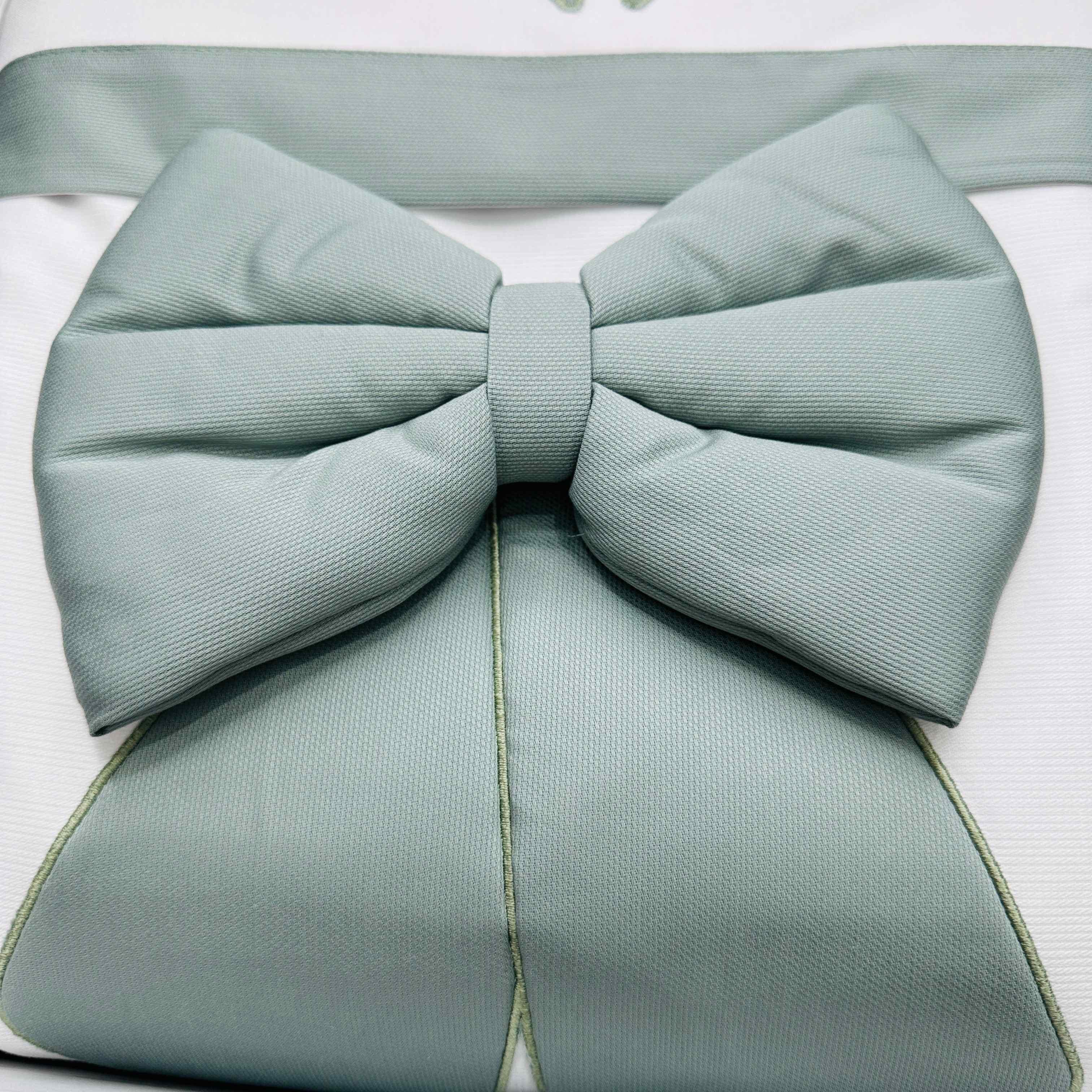 Set completo carrozzina fiocco verde