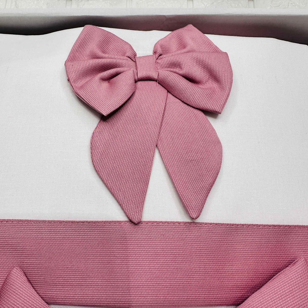 Set Nascita in Ciniglia Fiocco Rosa Antico