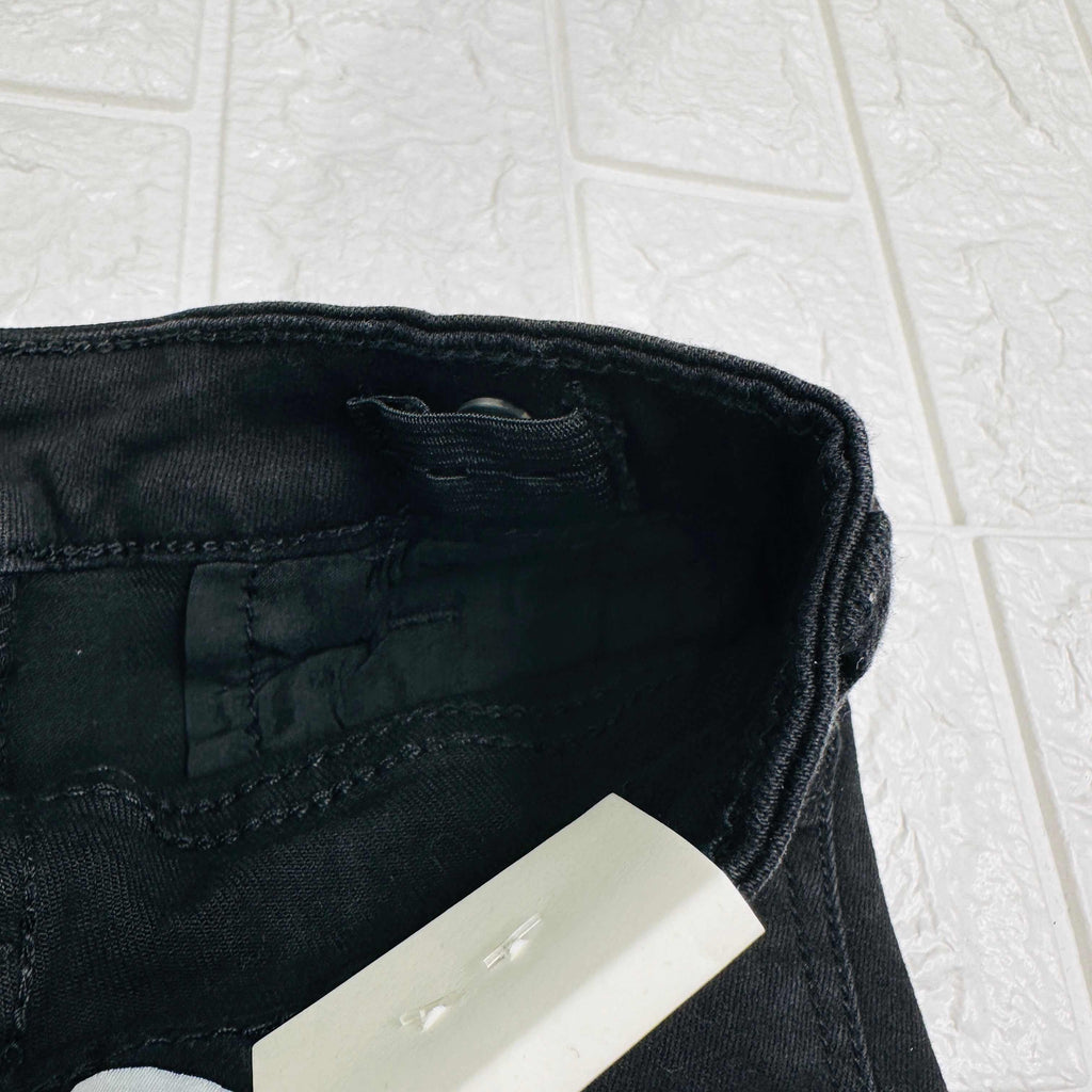 Jeans orsetto strass nero