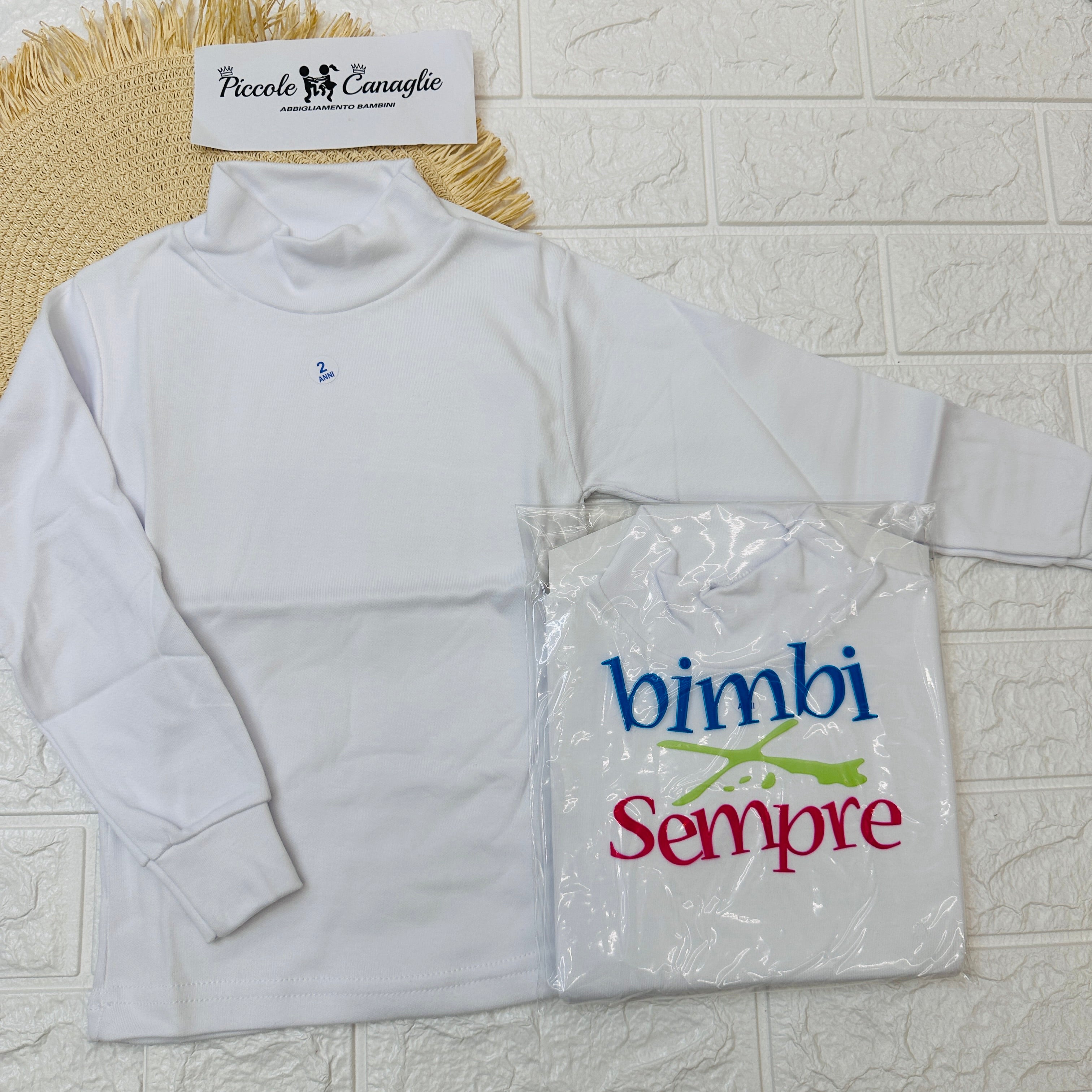 Lupetto Bianco Caldo Cotone