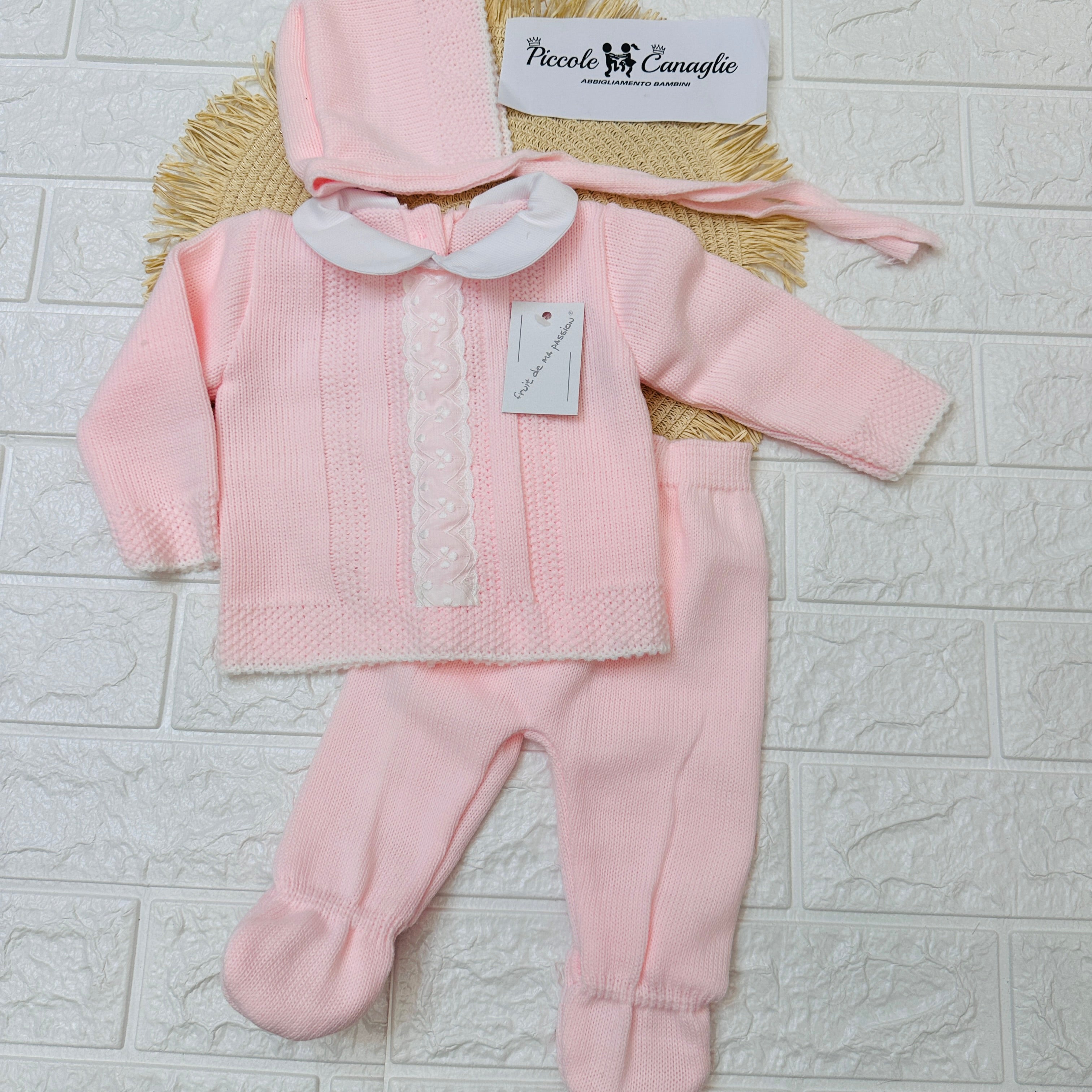 Completo 0-3 mesi rosa 1567
