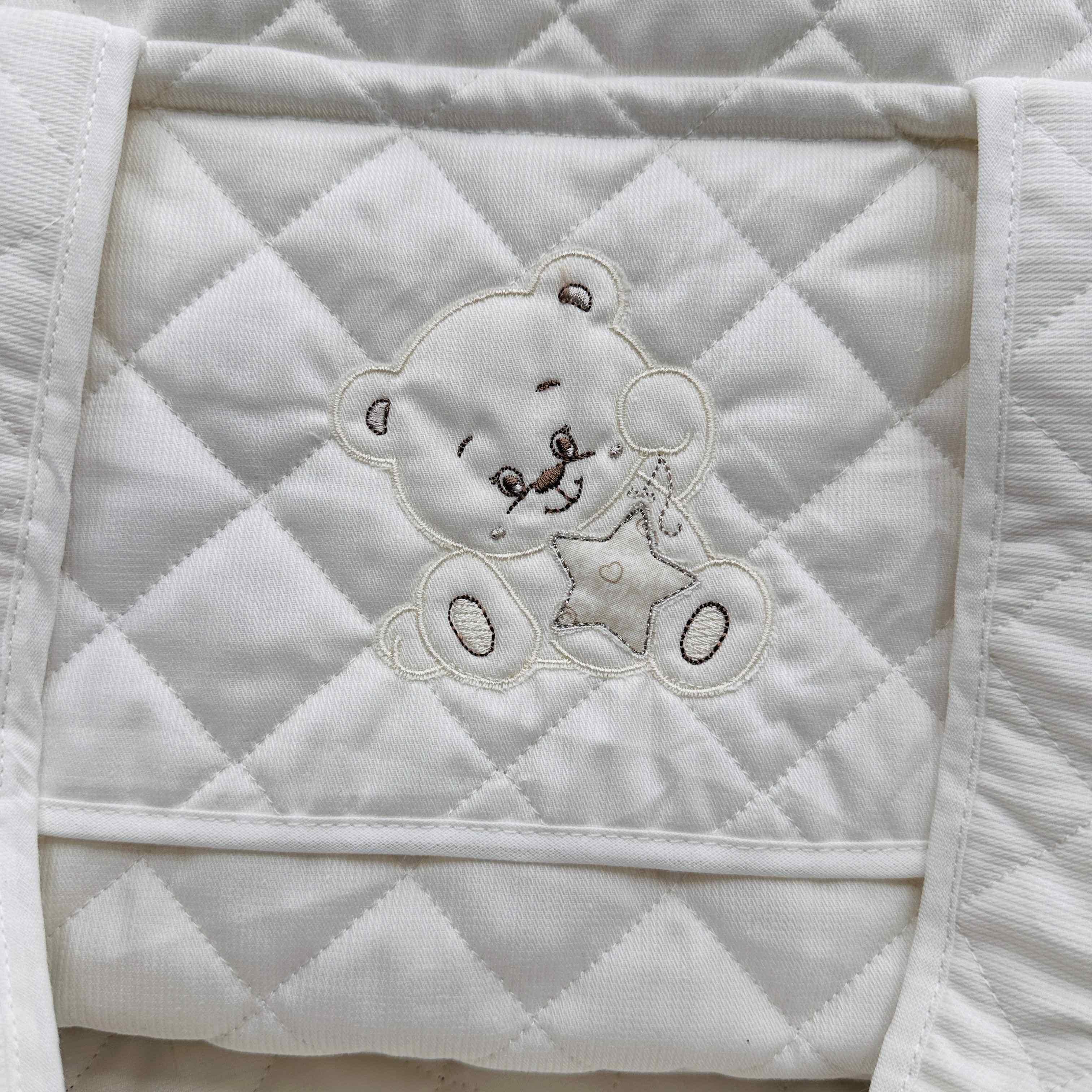 Borsa Nascita orso stella panna.                  dim 45x30x18