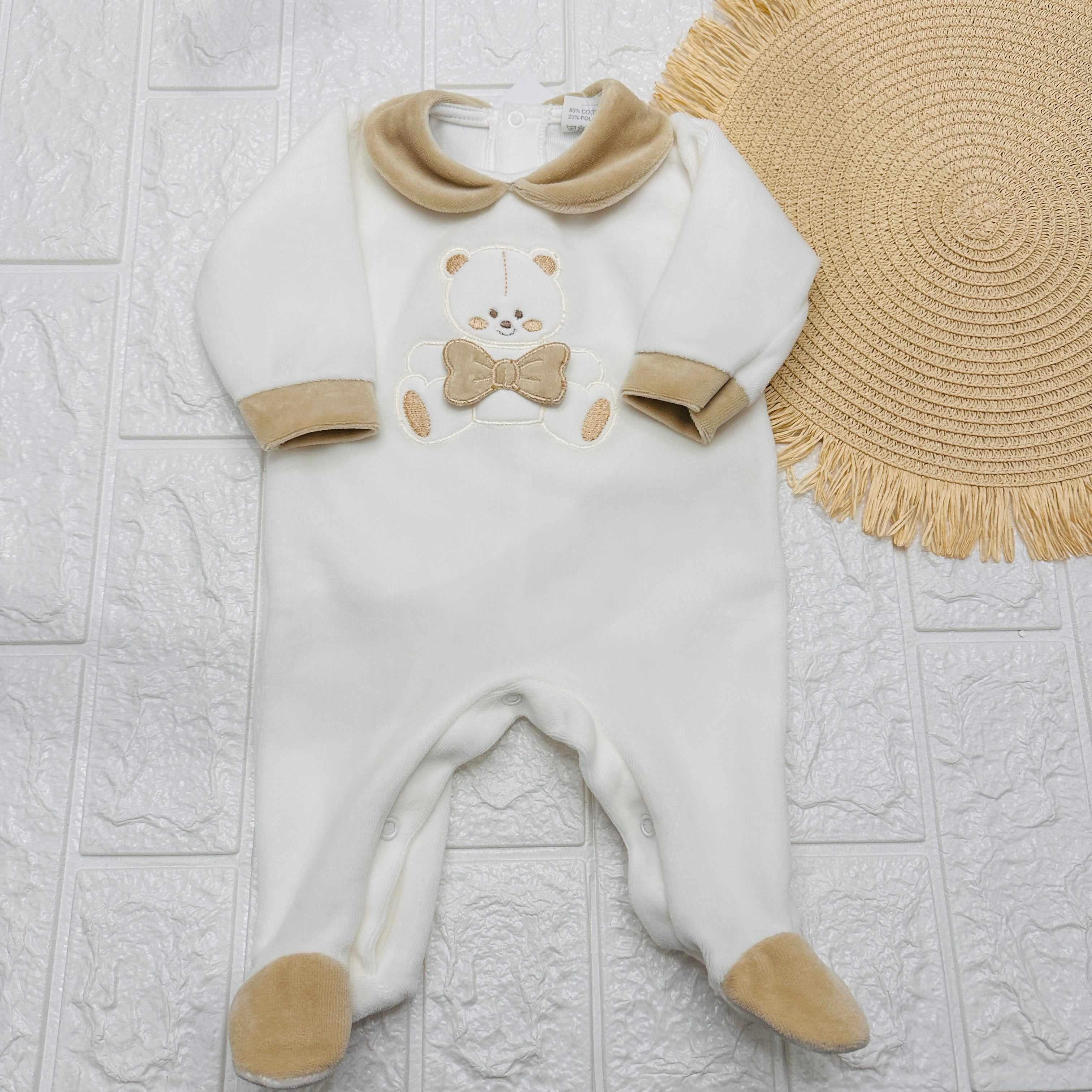 Tutina ciniglia orso bianco beige 30411