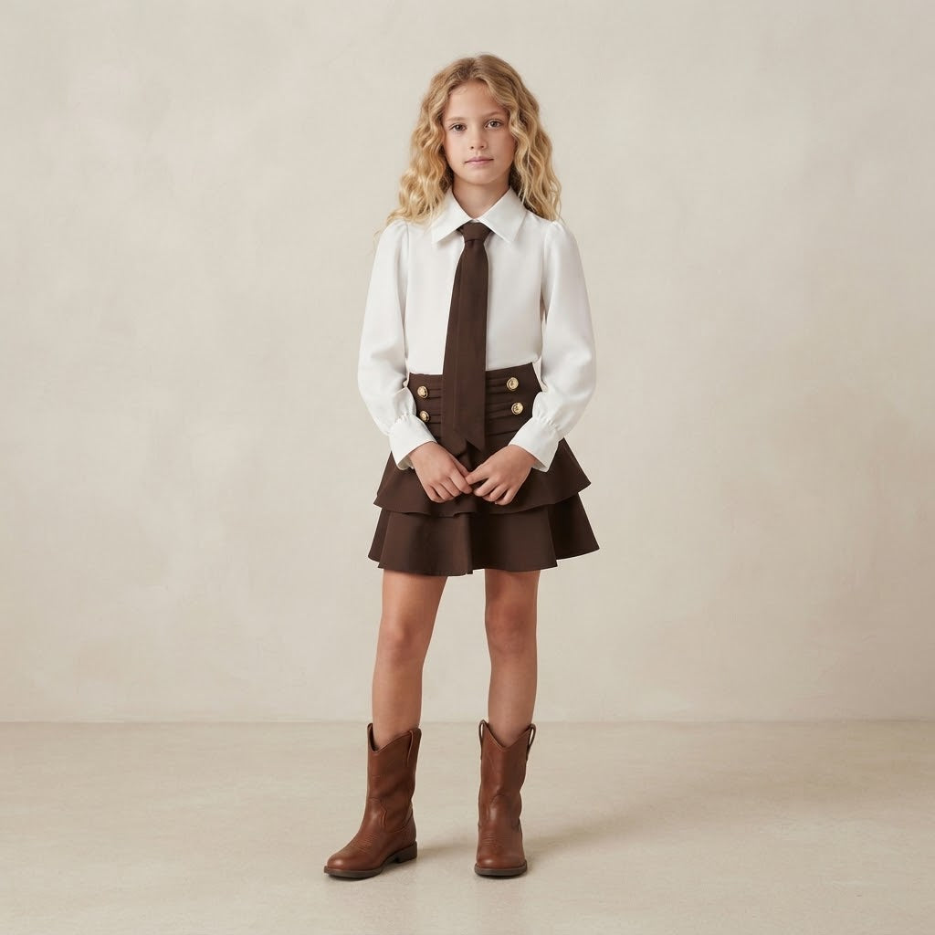 Completo Eleganza Chic 26527 Marrone