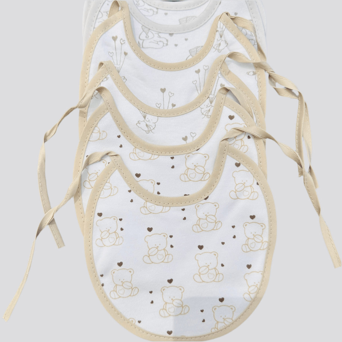 6 Bavette cotone Neutre - Piccole Canaglie - PC20008