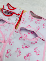 6 Bavette D’Allatamento Con Clip Miste Rosa - Piccole Canaglie - PC28430