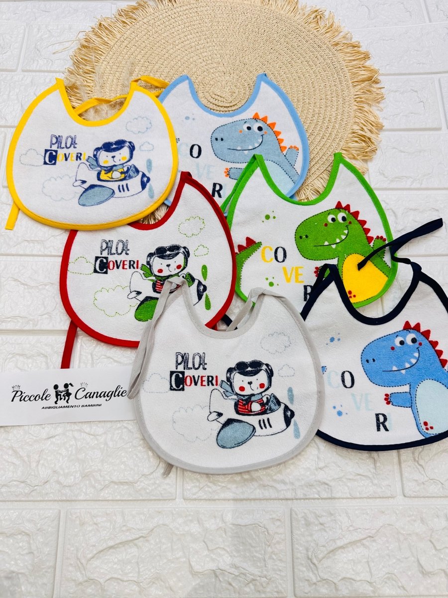 6 bavette Enrico Coveri con lacci ed incerata - Piccole Canaglie - PC26512