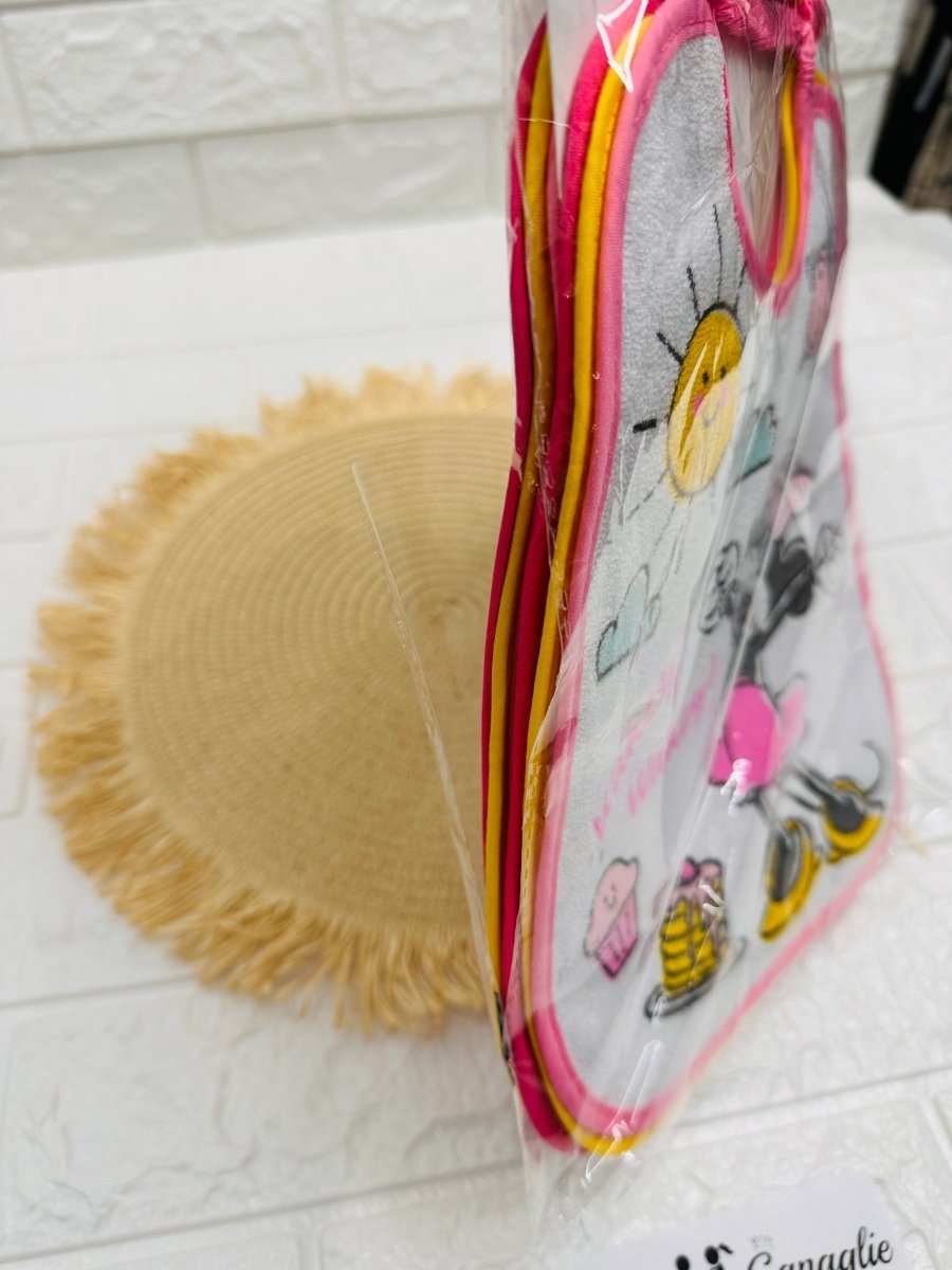 6 Bavette MEdie Disney Con Plastica ed Elastico Femminuccia - Piccole Canaglie - PC25895