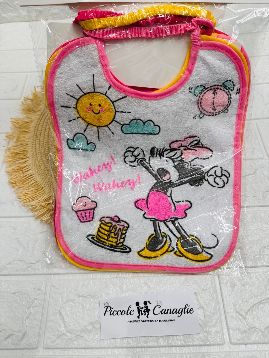 6 Bavette MEdie Disney Con Plastica ed Elastico Femminuccia - Piccole Canaglie - PC25895