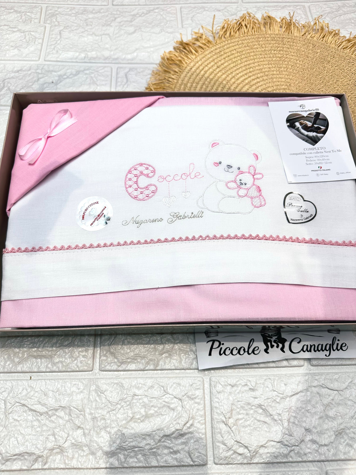 Set Lenzuola Next To Me Rosa Orsi Coccole Ng3016 Dis 34 Nazareno Gabrielli