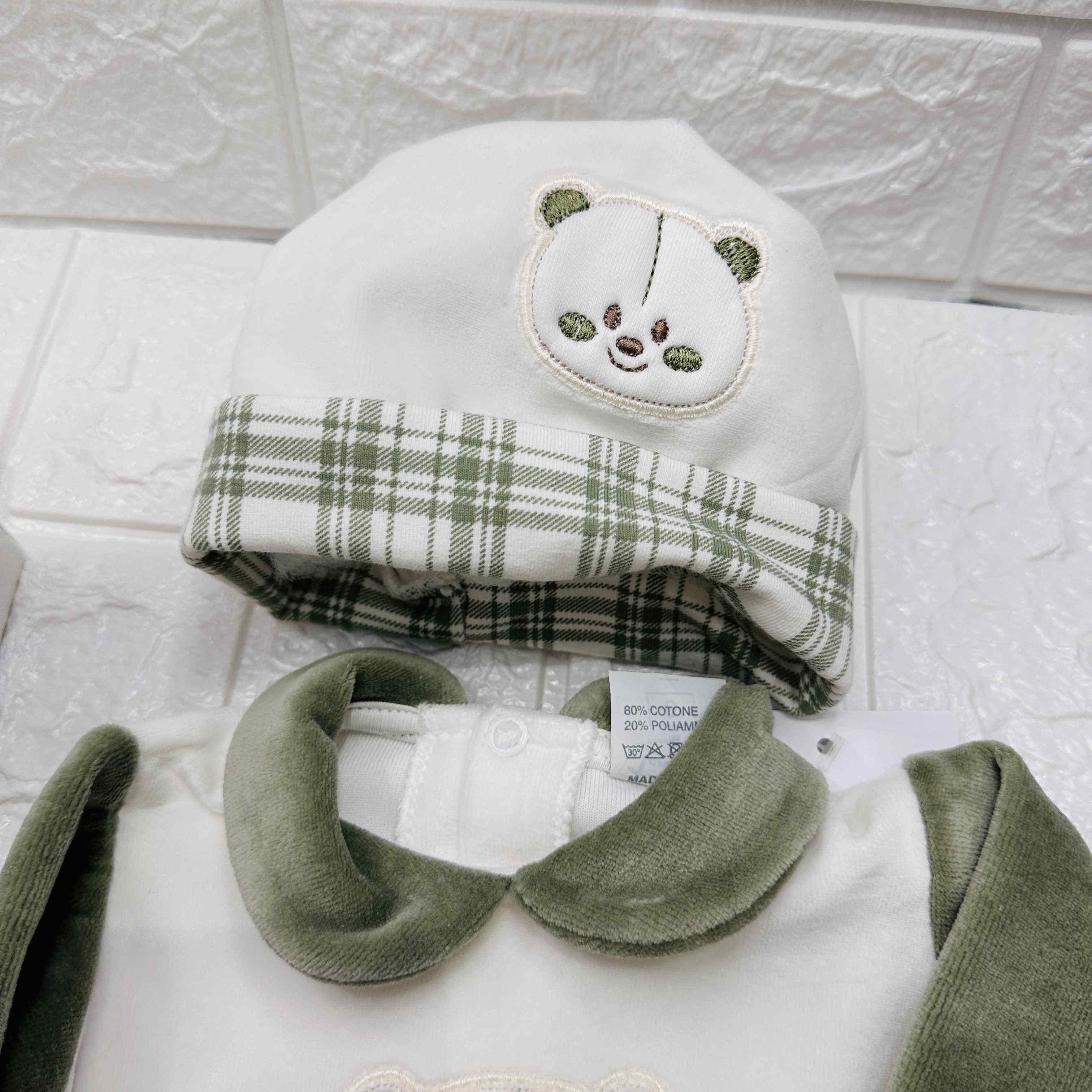 Set Nascita ciniglia orso Quadri verde