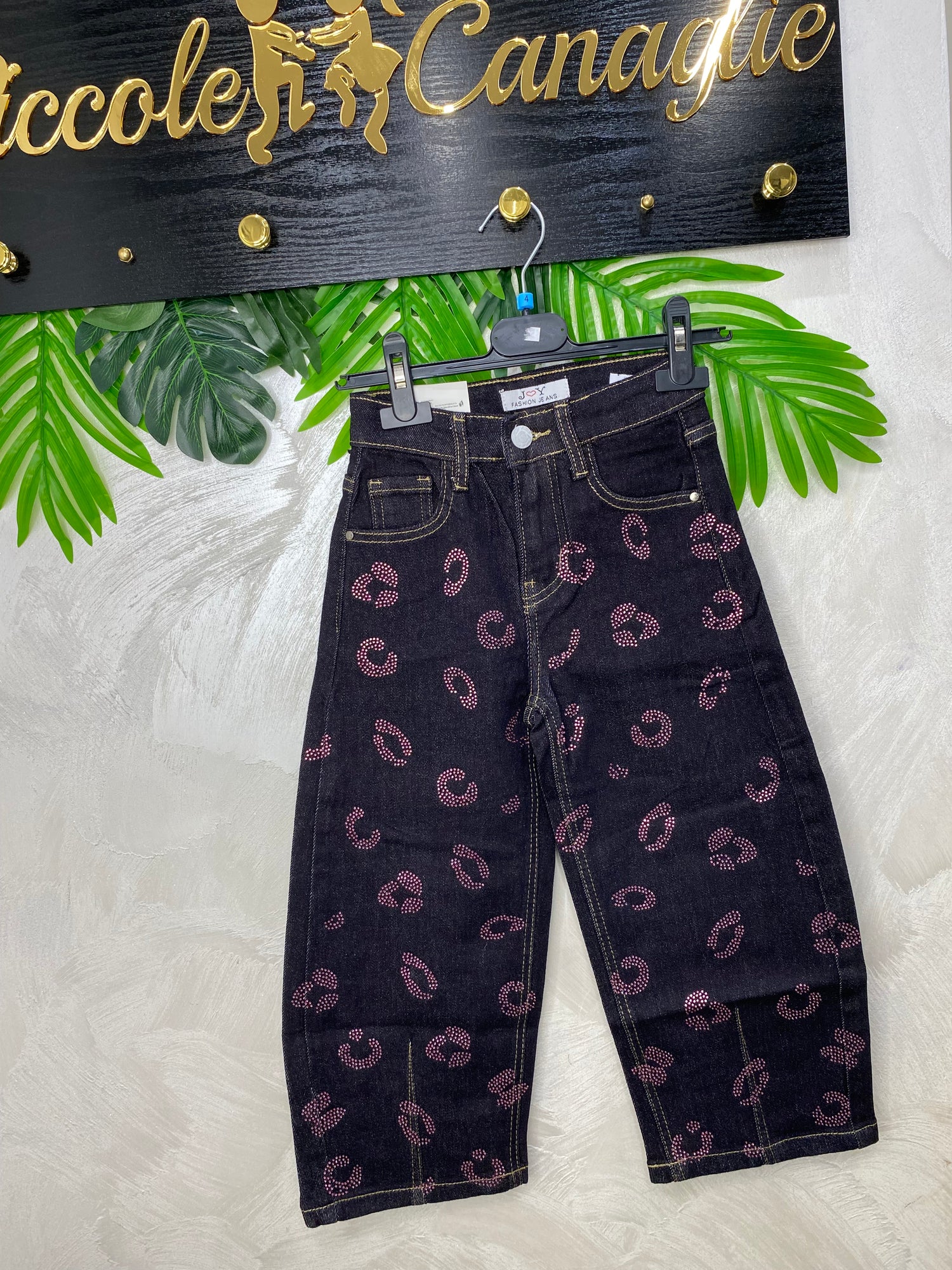 Jeans Trama Maculato Fuxian Brillantini Chic 962