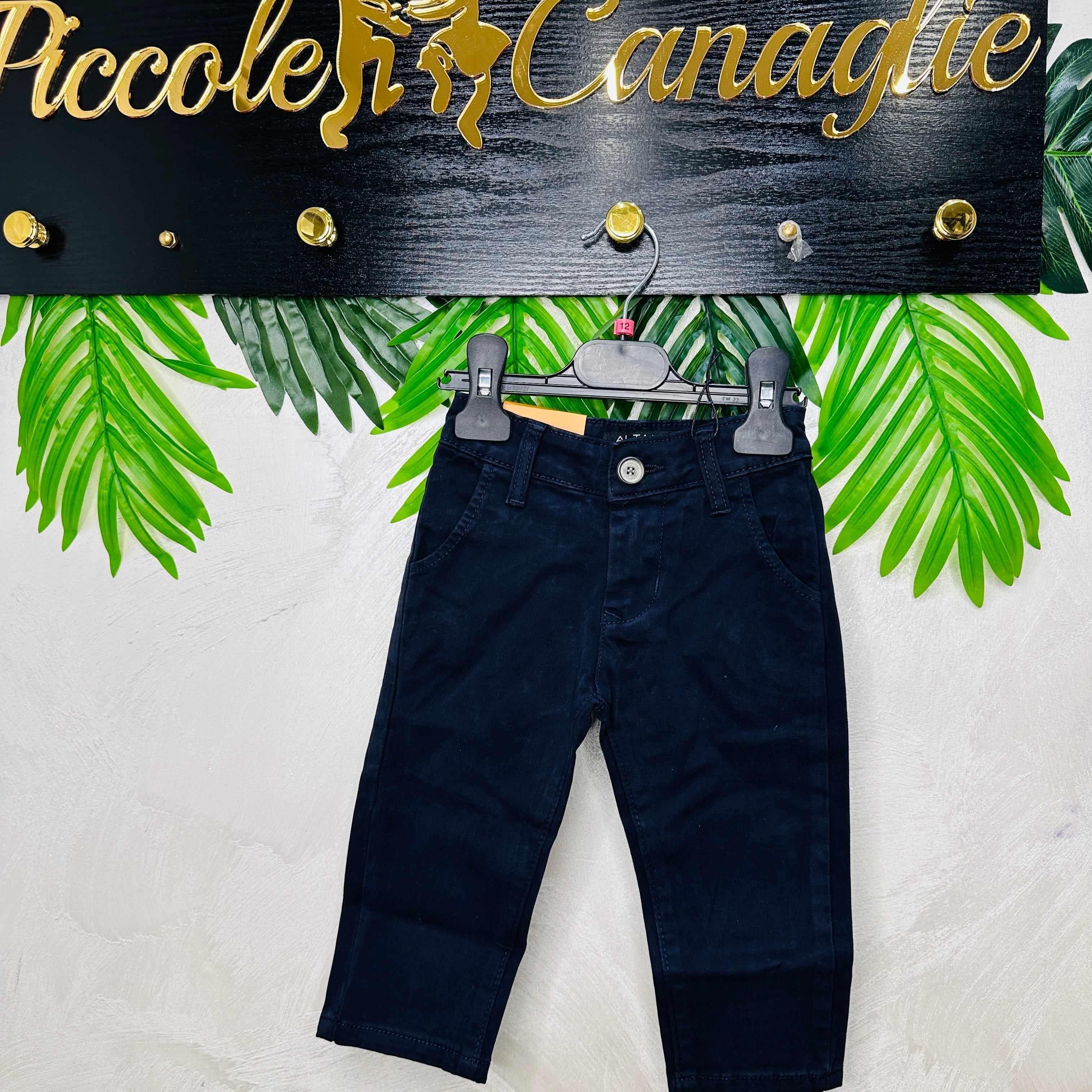 Pantalone Tasche Filo Blu mesi
