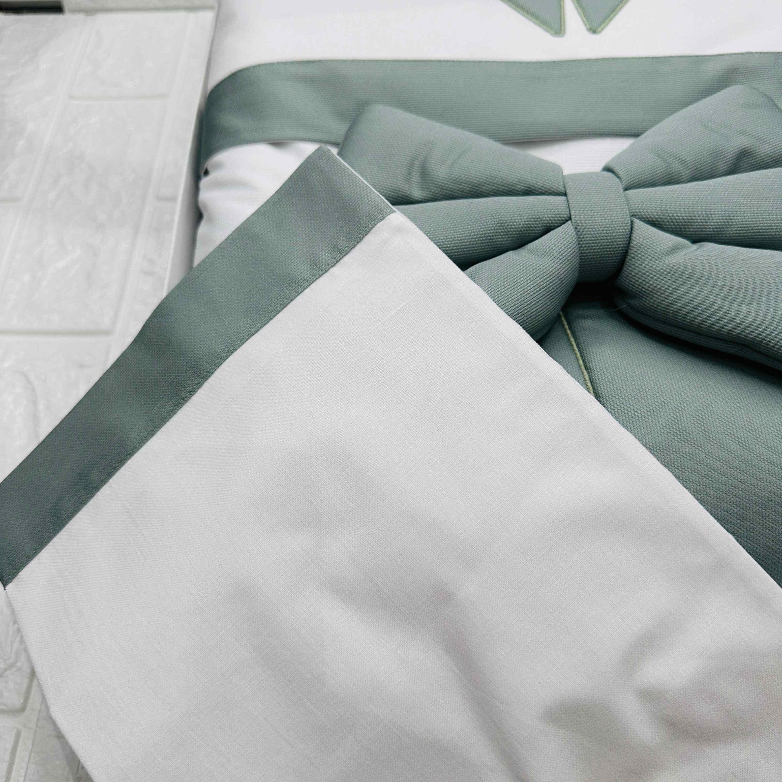 Set completo carrozzina fiocco verde