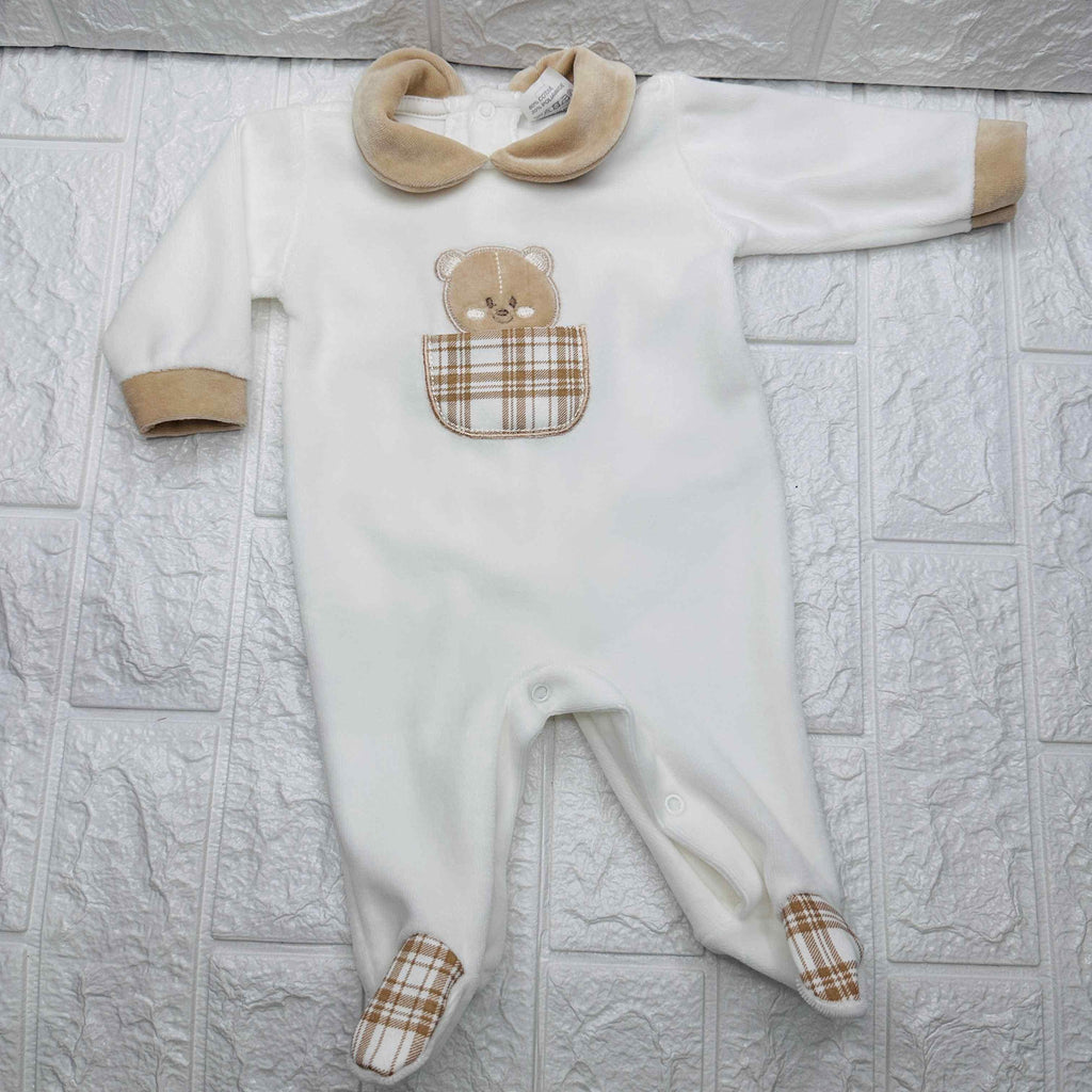 Tutina ciniglia Orso quadri 30406