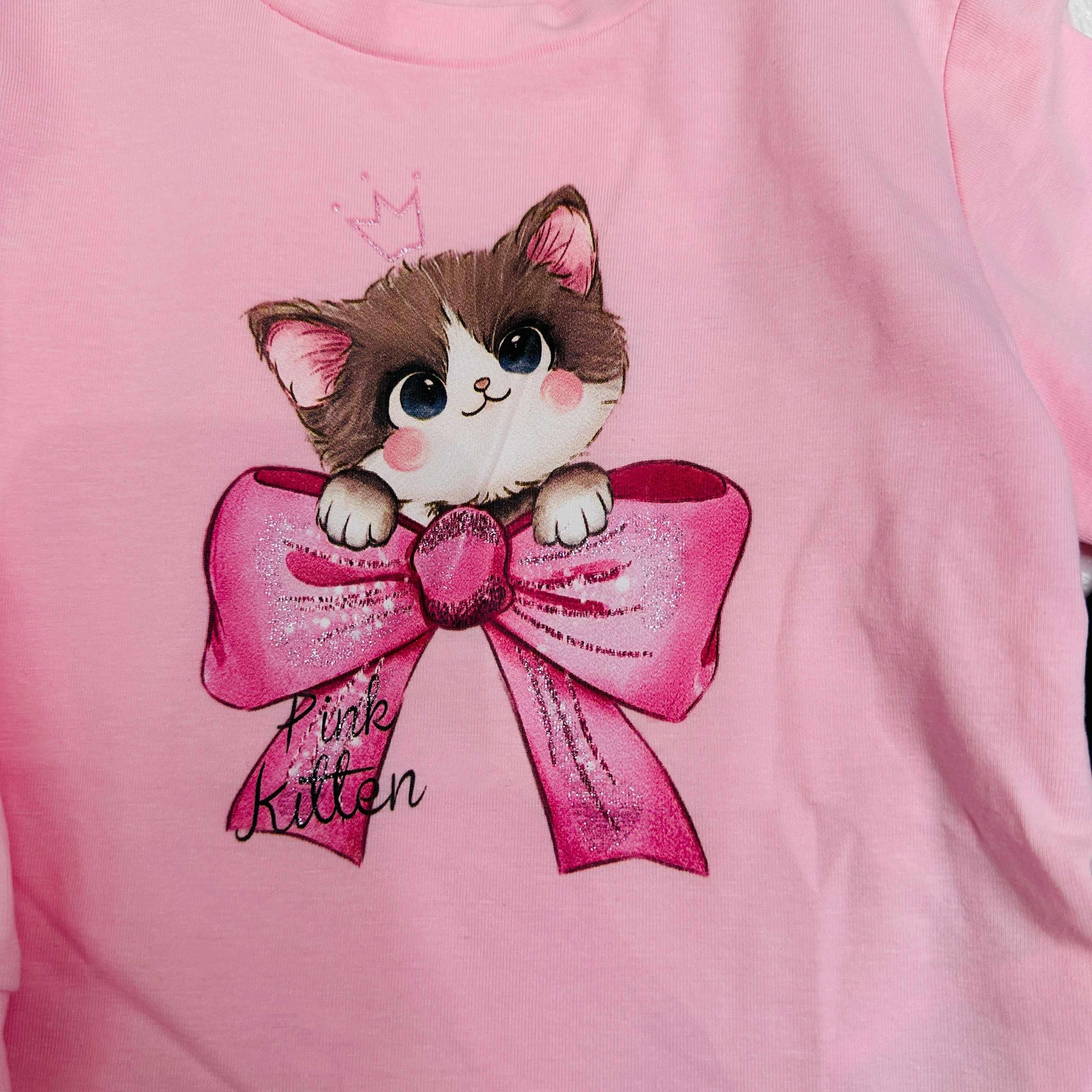 Maglia e leggings gattina rosa