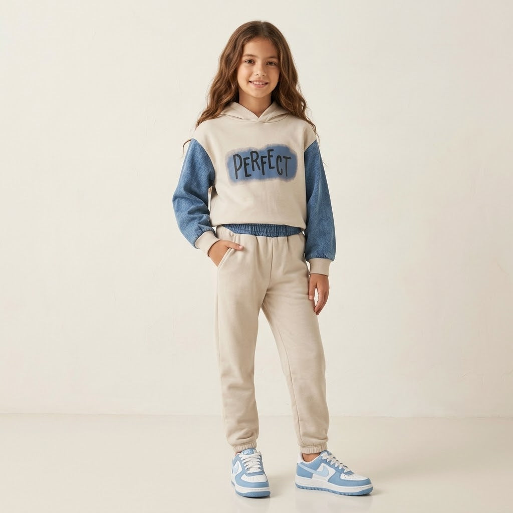 Tuta Perfect Misto Denim Beige B-E639