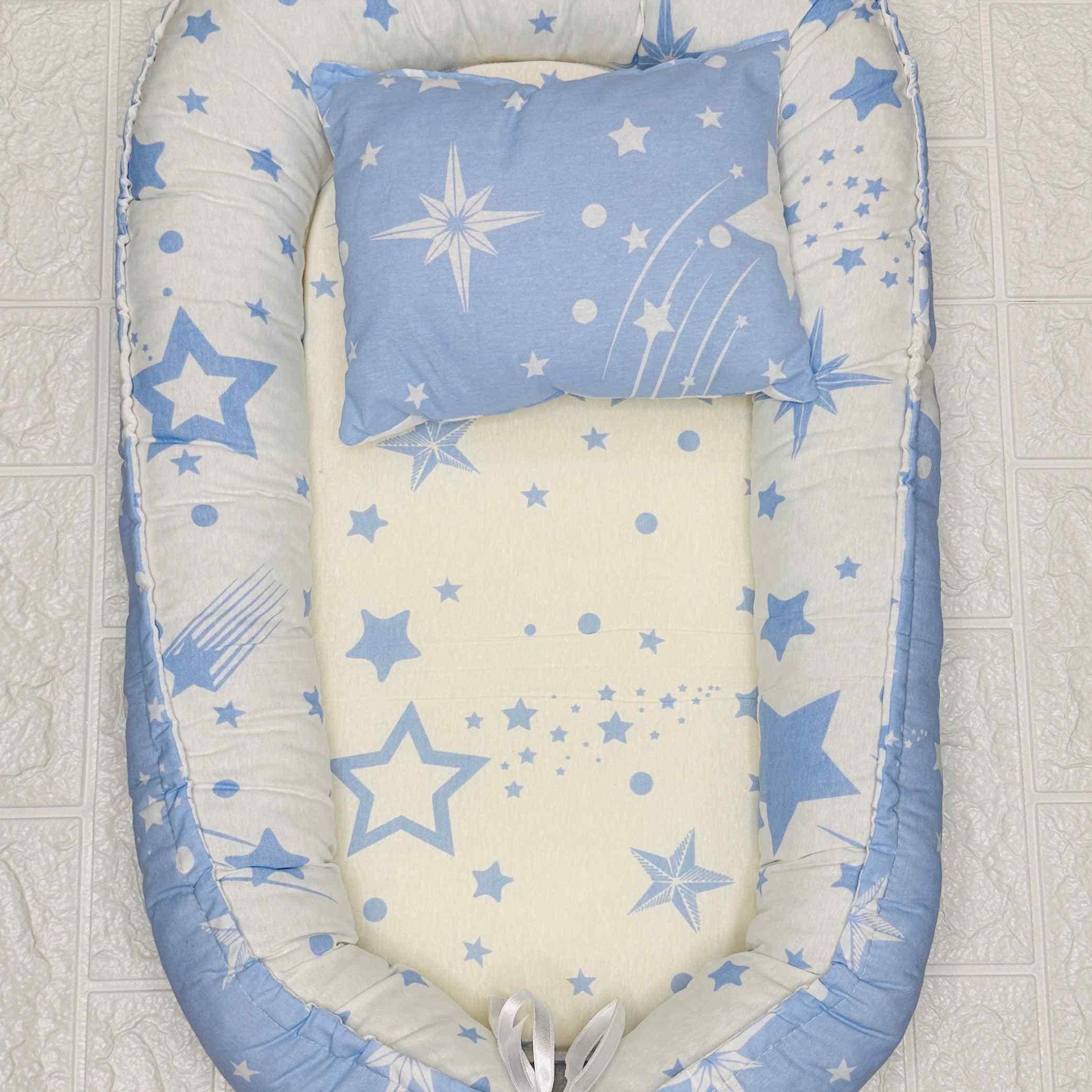 Riduttore carrozzina stelle celeste 75x46 cm
