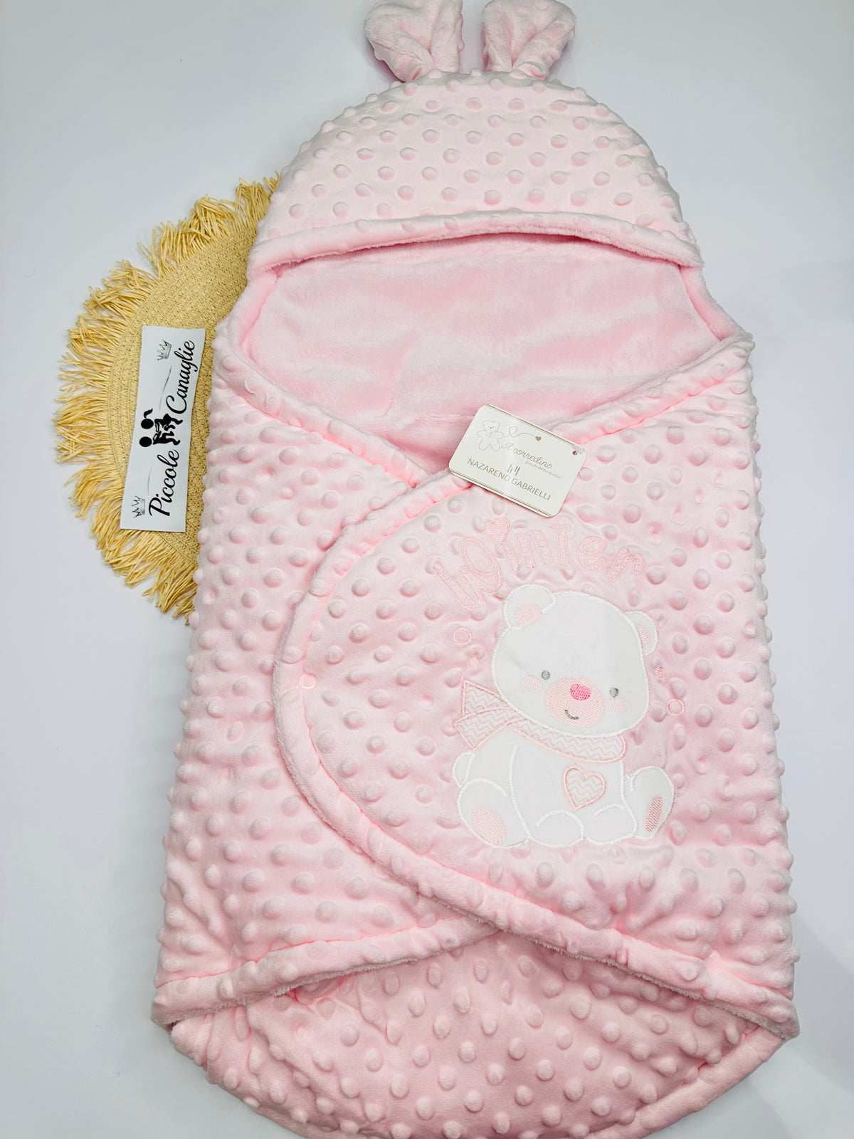 Baby Sacco Orso Sciarpetta Dis. 2winter Rosa  5794
