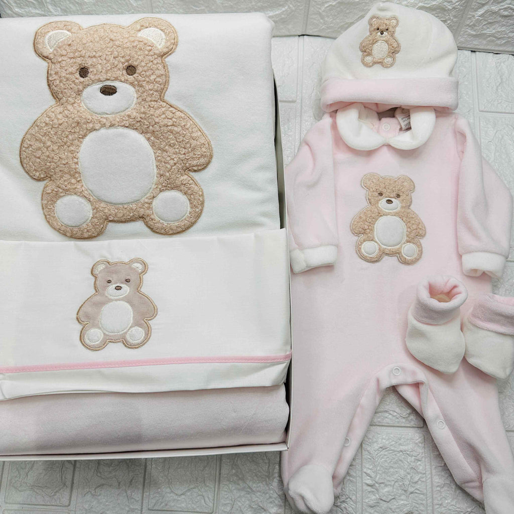 Set Nascita ciniglia Orso Rosa