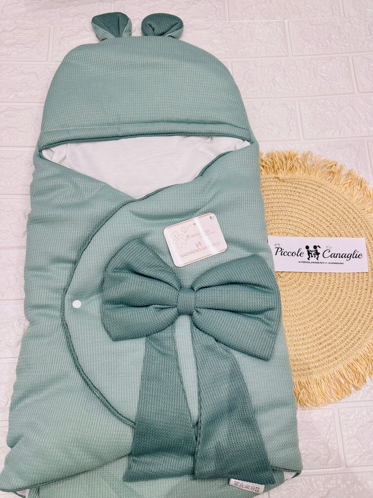 Baby Sacco Fiocco Nazareno Gabrielli Ng5772 Verde