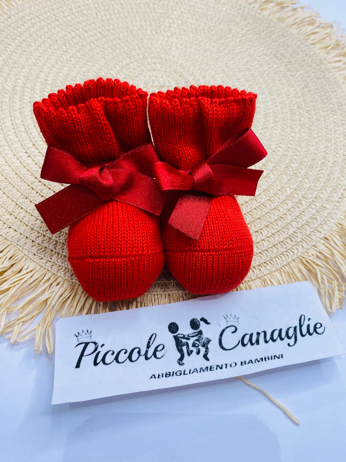 Babbucce Fiocco Rosso