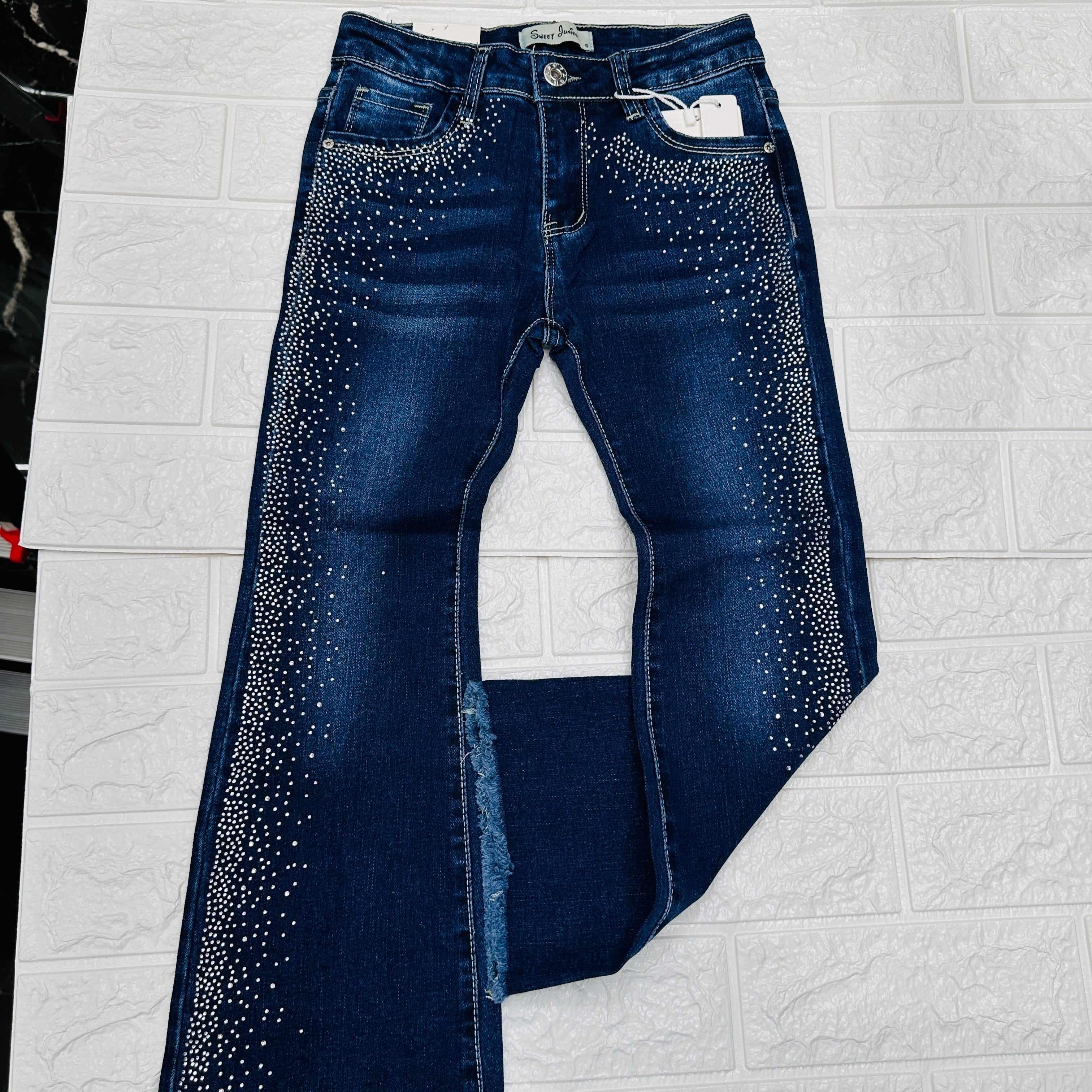 Jeans bimba brillantini Zs267