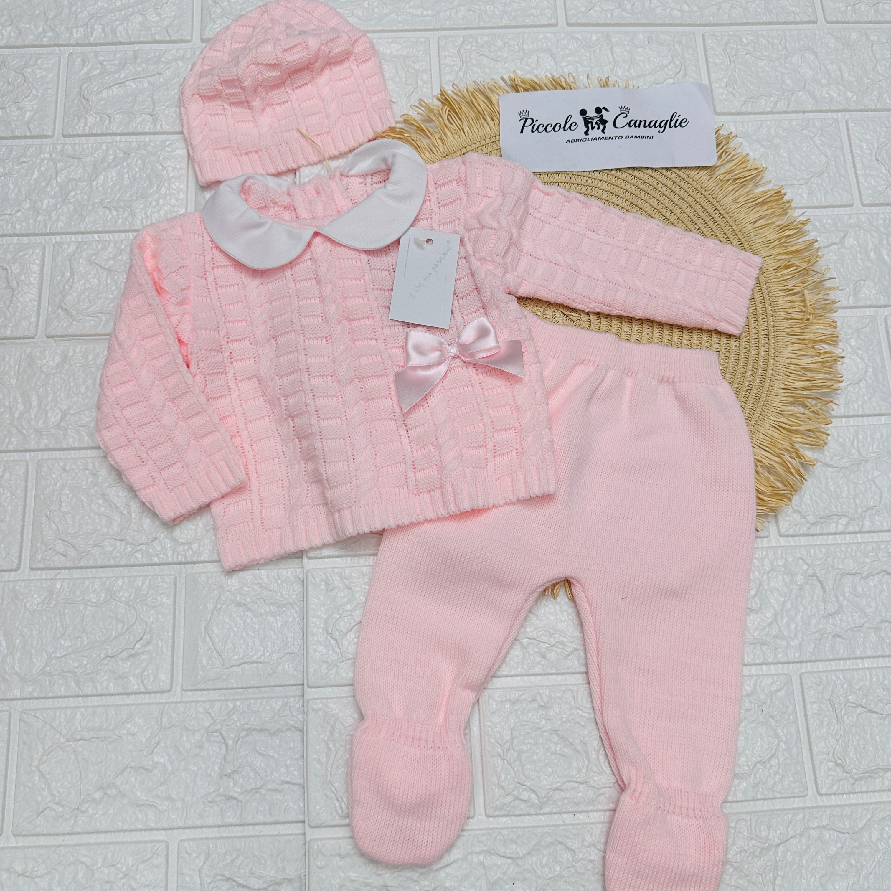 Completo 0-3 mesi rosa 1554