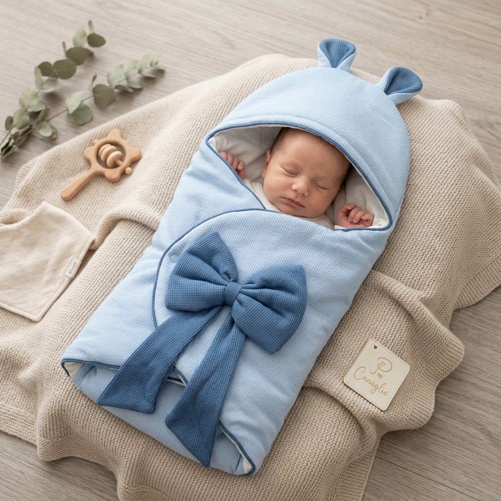 Baby Sacco Fiocco Nazareno Gabrielli Ng5772 Celeste