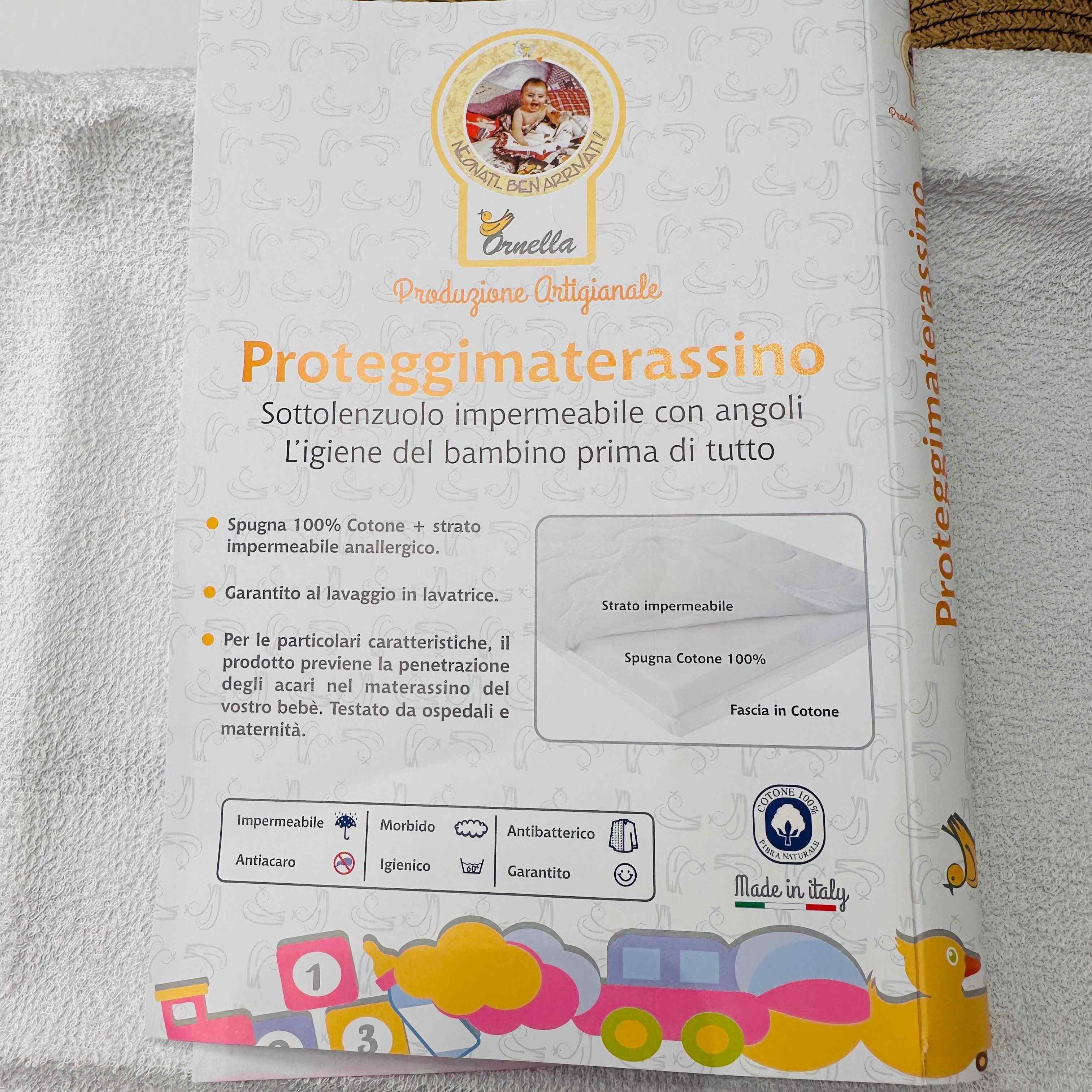 Proteggimaterassino/incerata Carozzina dim.45x75