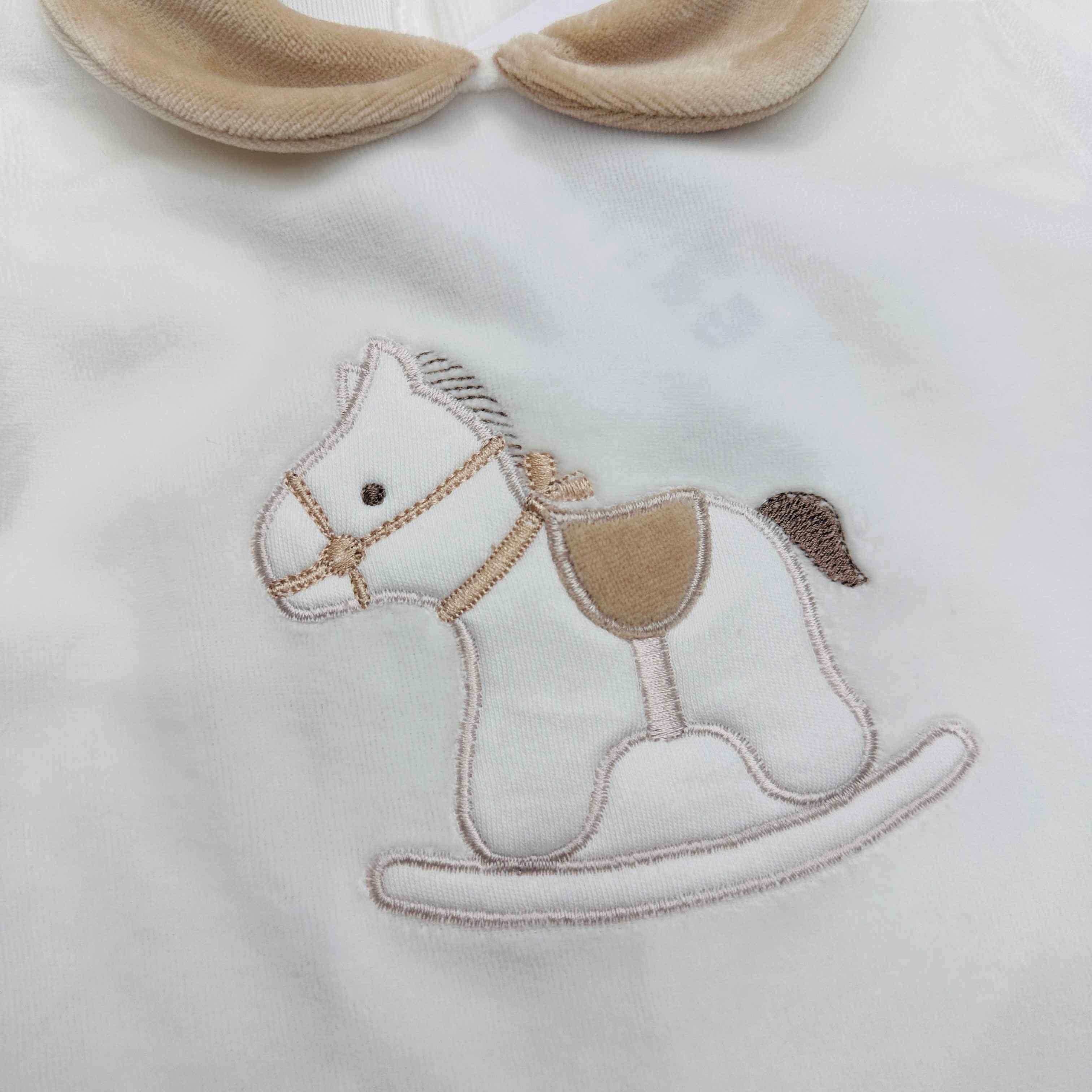Tutina ciniglia cavallo panna 30412