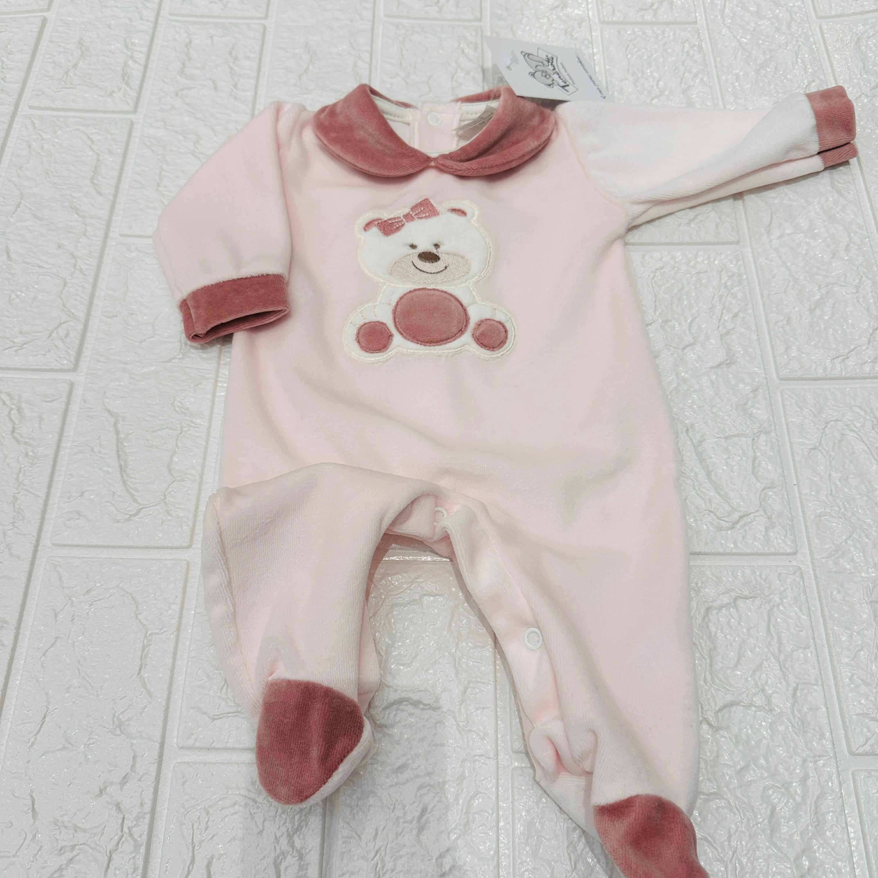 Tutina ciniglia orsetta rosa 30409