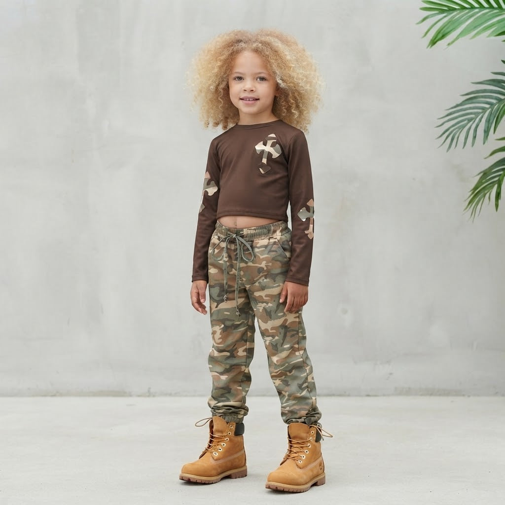 Completo  Mimetico Camouflage Style Beddie Brown