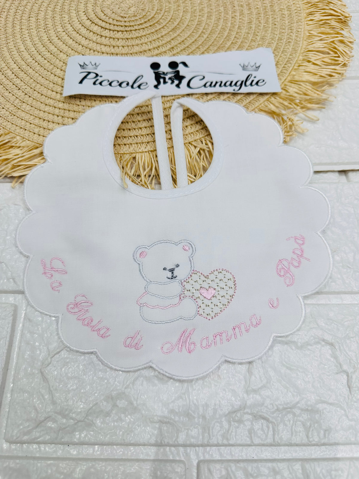 Bavetta Orsetto La Gioia Di Mamma E Papà   Rosa Bv003068