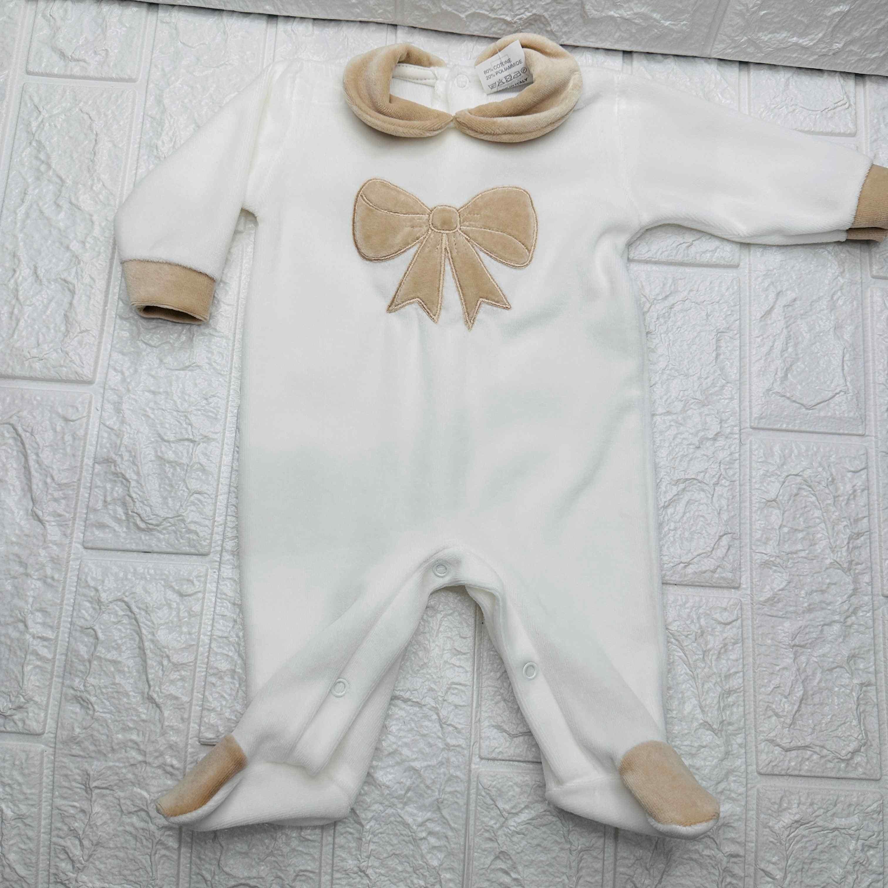 Tutina ciniglia fiocco panna 3041