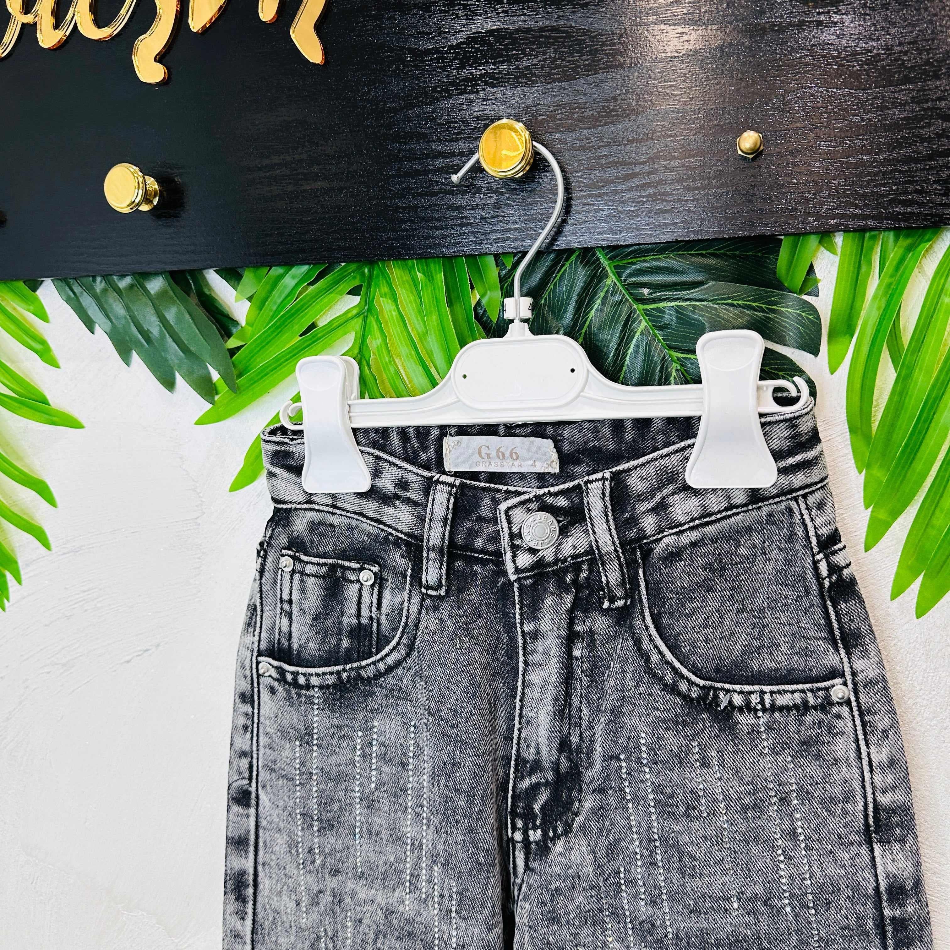 Jeans Sfumato nero Brillantini