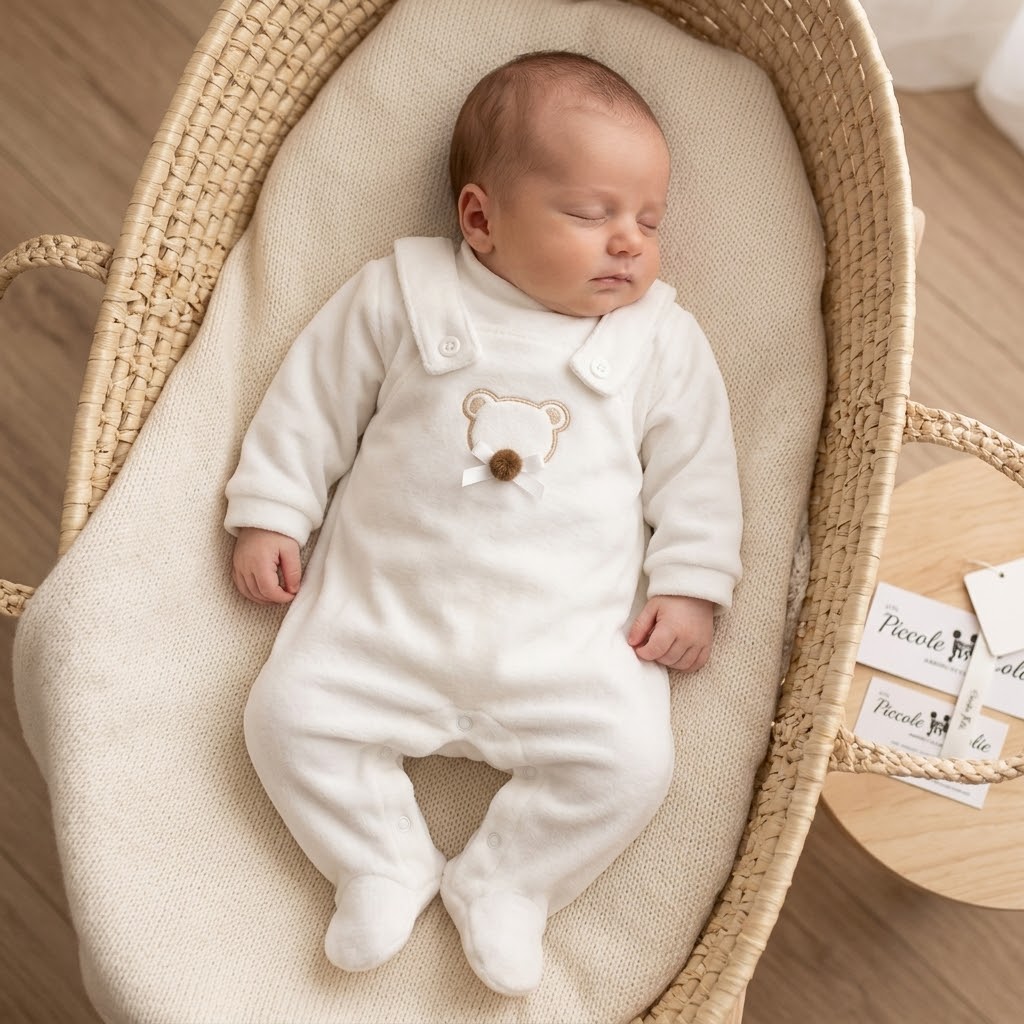 Tutina Ciniglia Orsetto Gb8r0065 Bianca