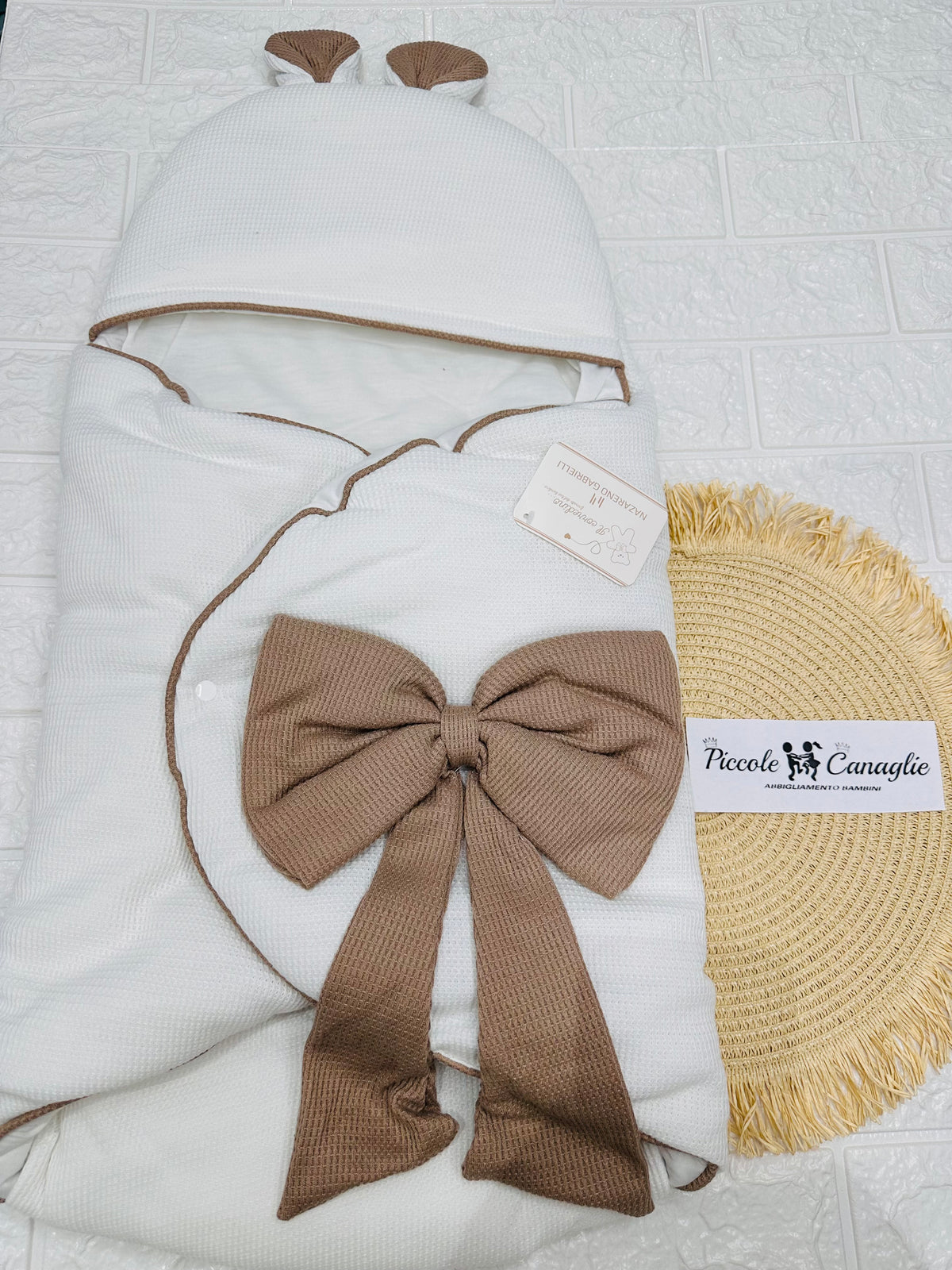 Baby Sacco Fiocco Nazareno Gabrielli Ng5772 Bianco