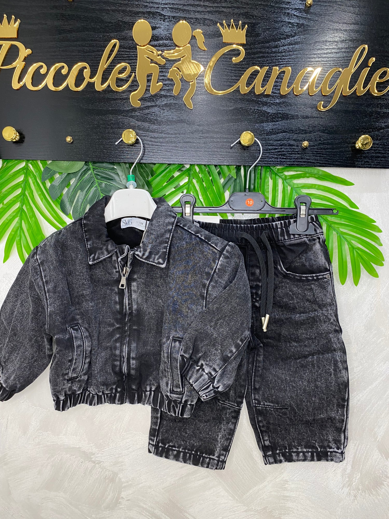 Completo Denim Fume Nero Style Boys 6143b