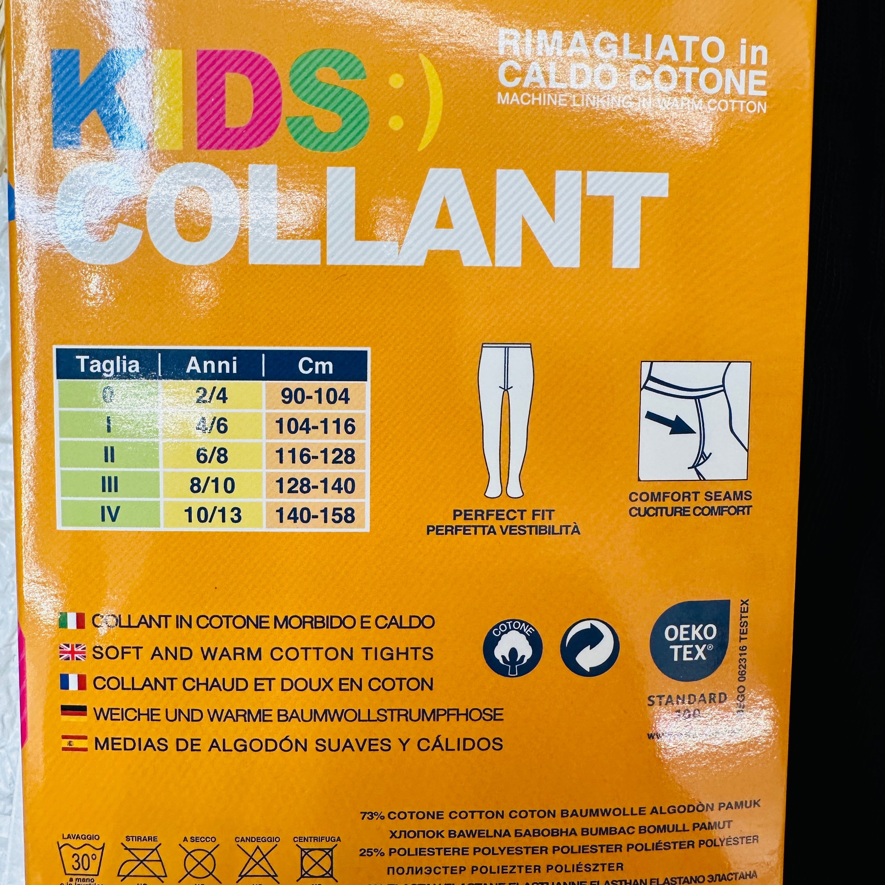Collant Caldo Cotone Nere