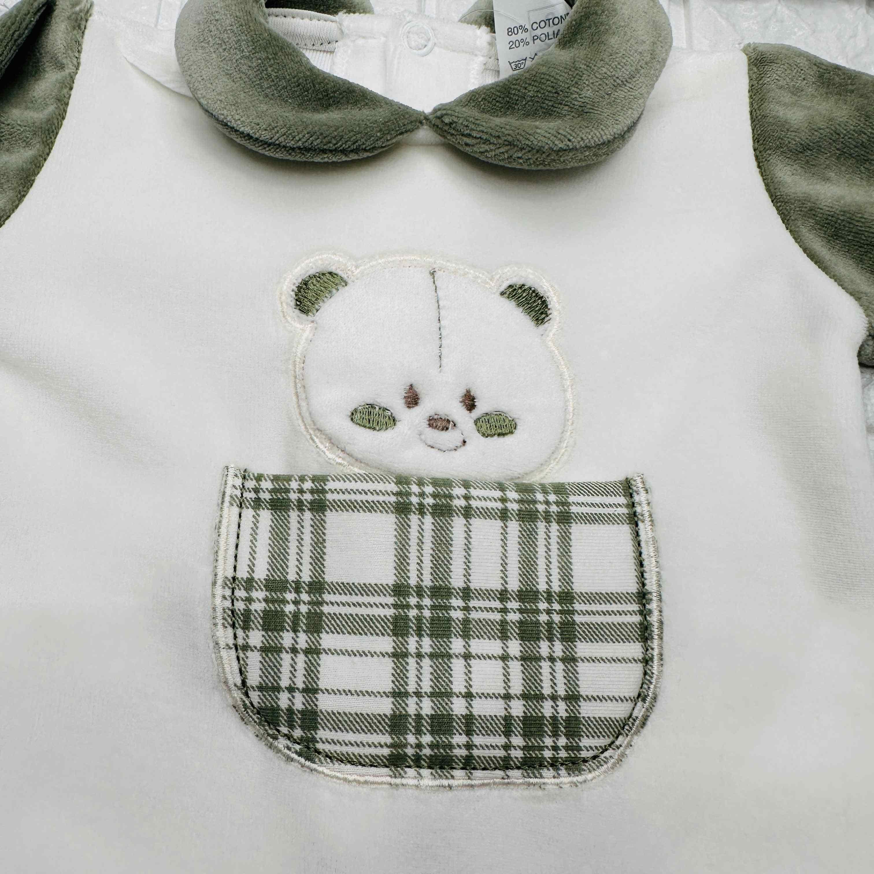 Tutina ciniglia orso verde 30406