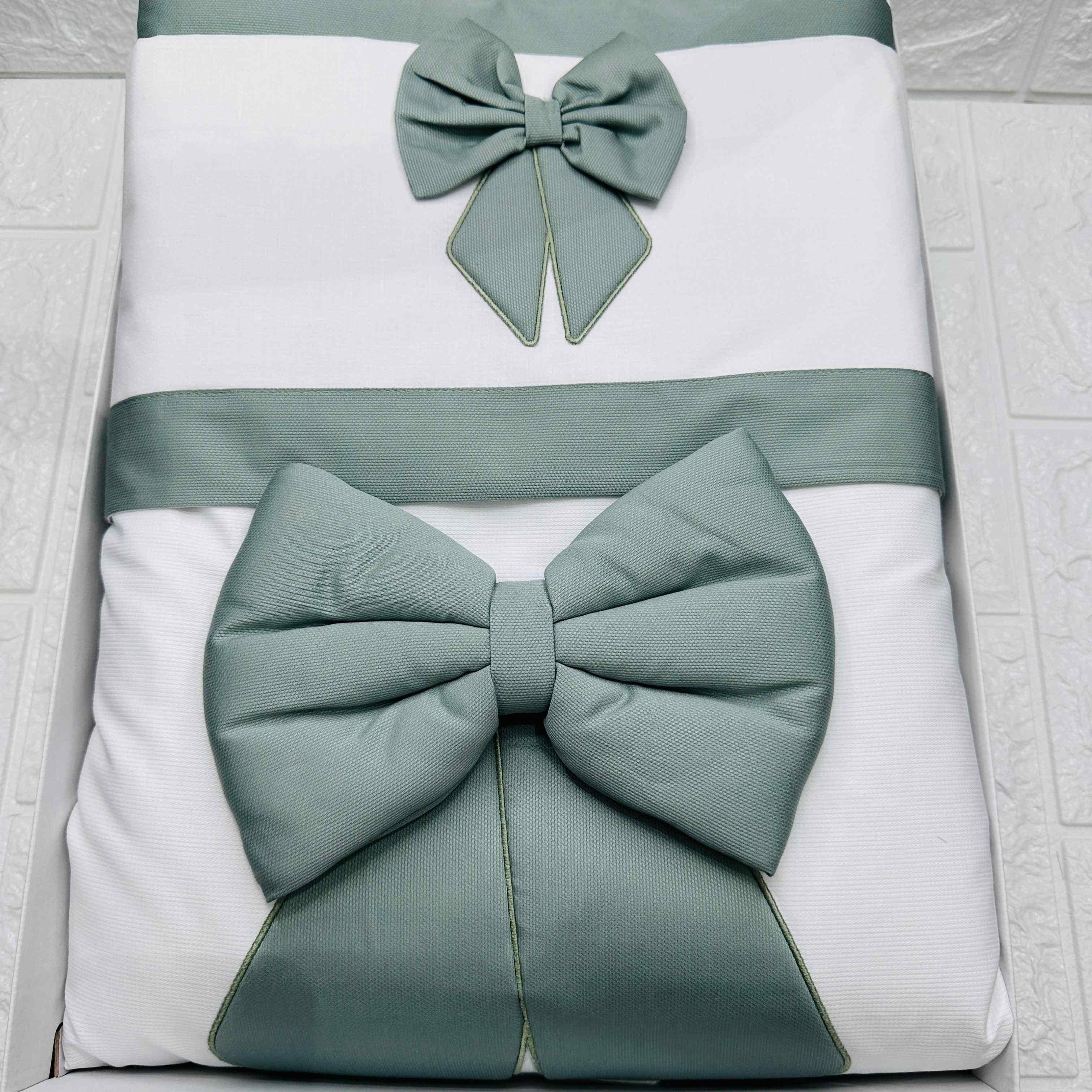 Set completo carrozzina fiocco verde