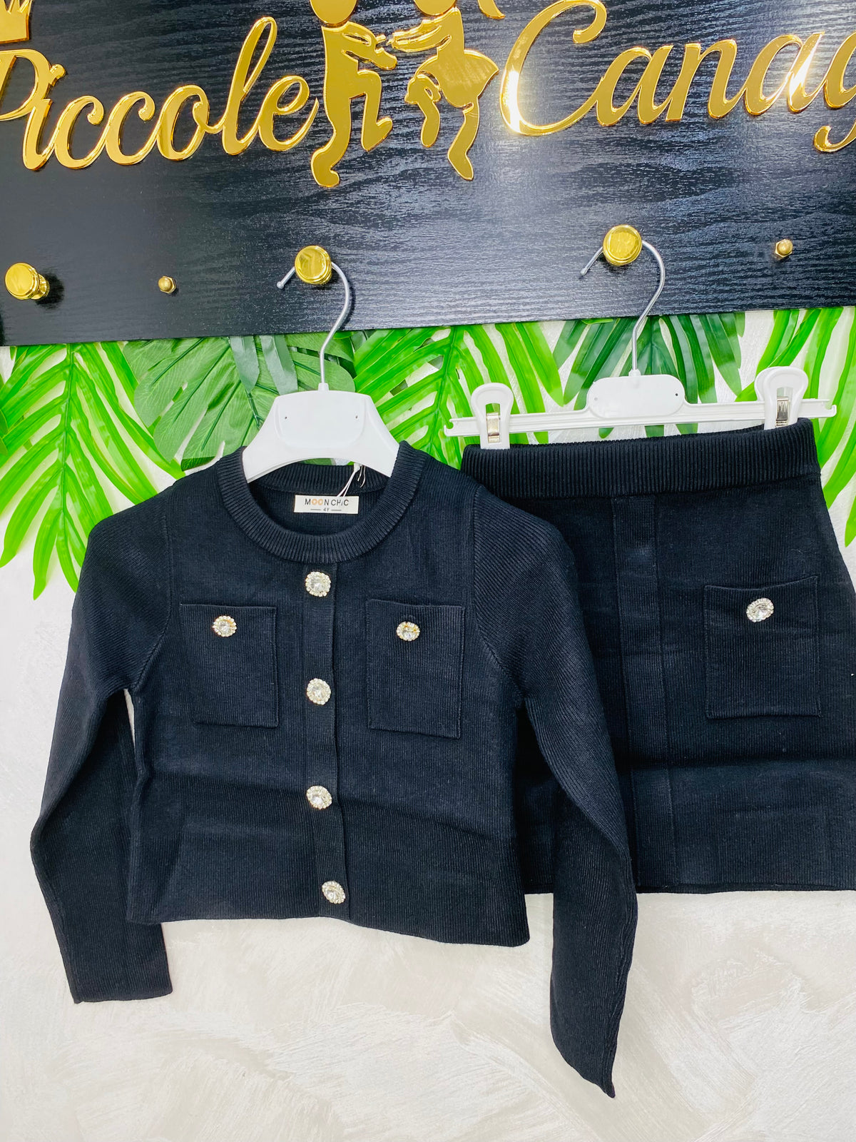 Completo Moon Chic Moda Francese Nero